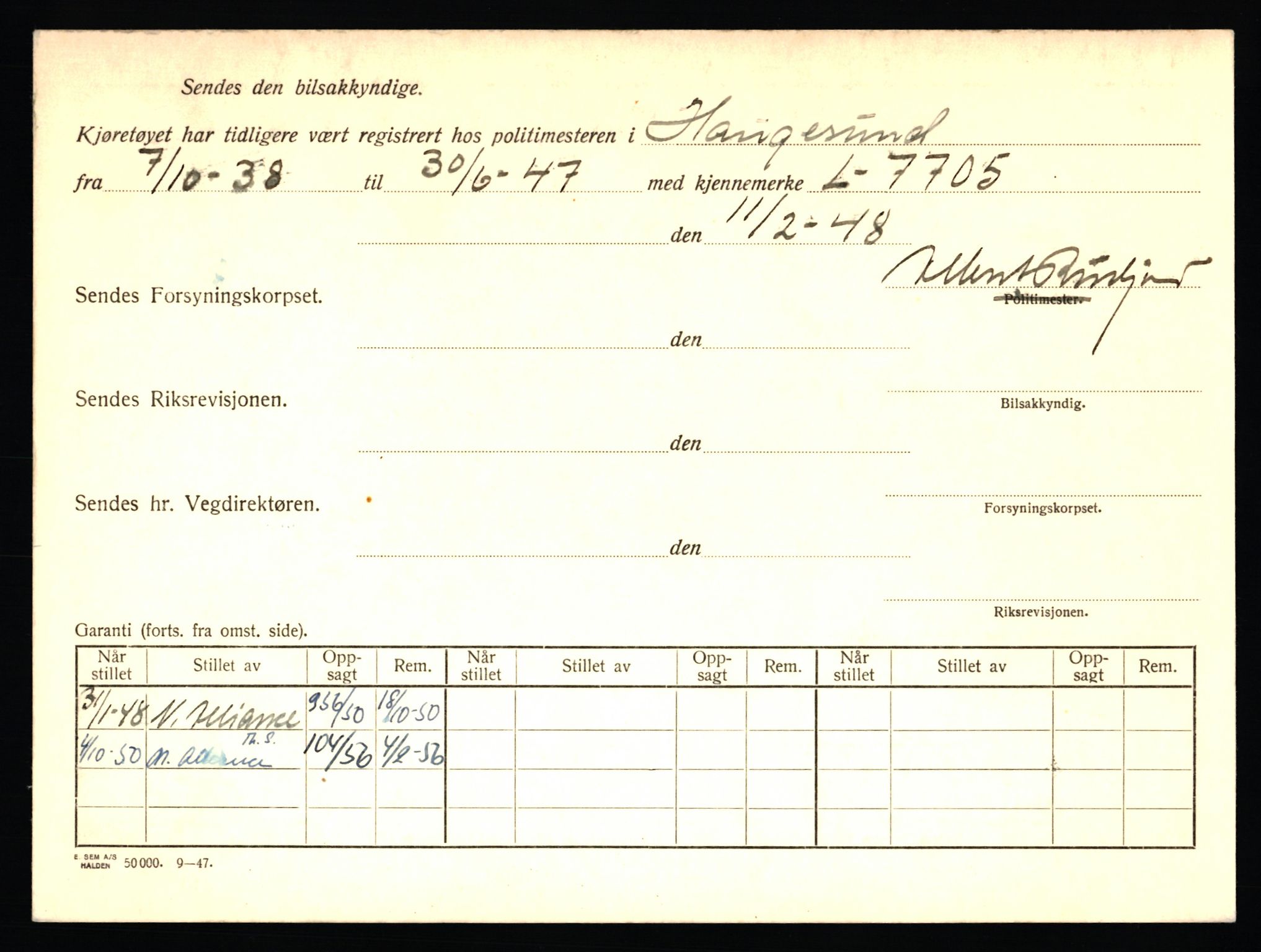 Stavanger trafikkstasjon, AV/SAST-A-101942/0/F/L0011: L-3700 - L-4199, 1930-1971, p. 1182