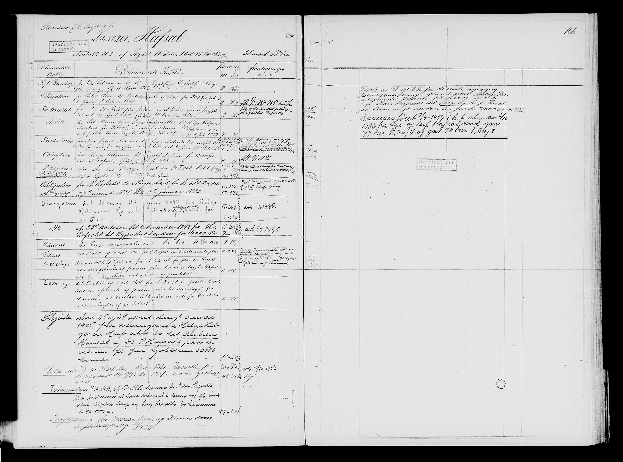 Nord-Hedmark sorenskriveri, SAH/TING-012/H/Ha/Had/Hade/L0001A: Mortgage register no. 4.1a, 1871-1940, p. 166