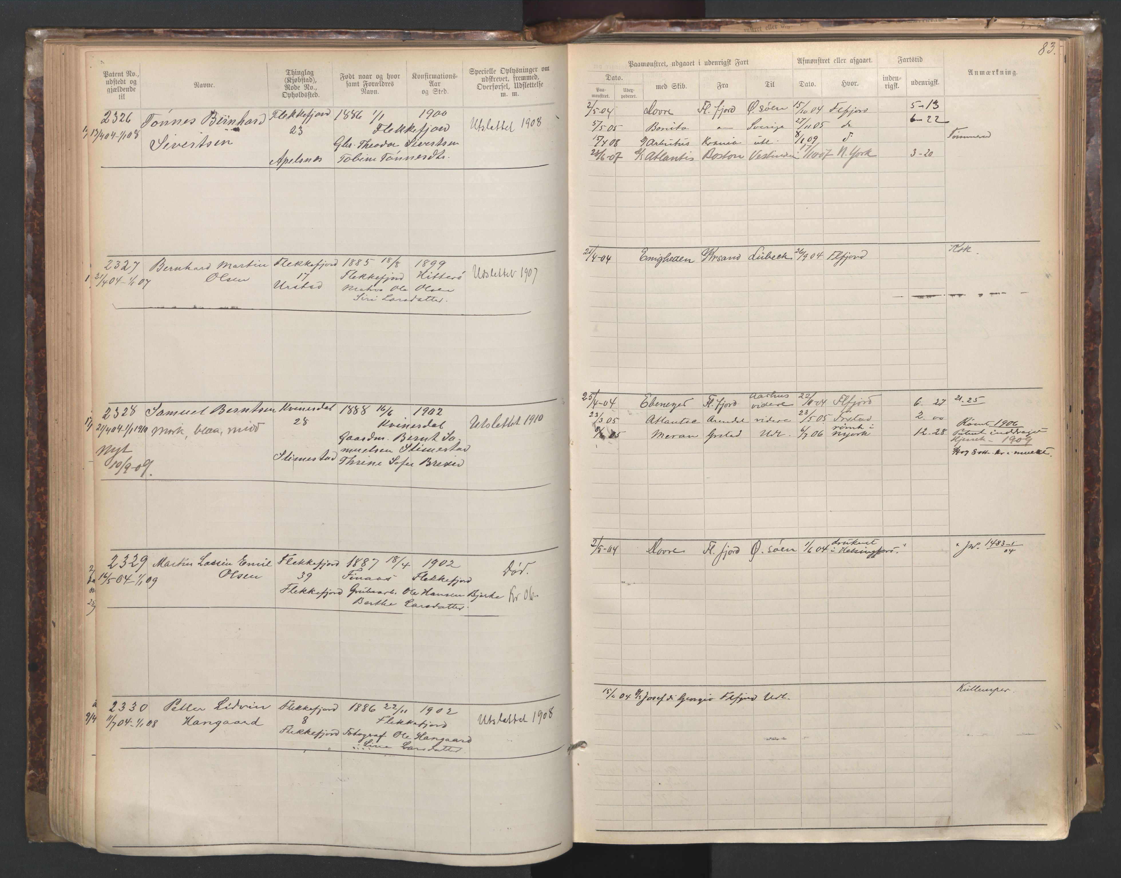 Flekkefjord mønstringskrets, AV/SAK-2031-0018/F/Fa/L0003: Annotasjonsrulle nr 1921-2963 med register, N-3, 1892-1948, p. 114