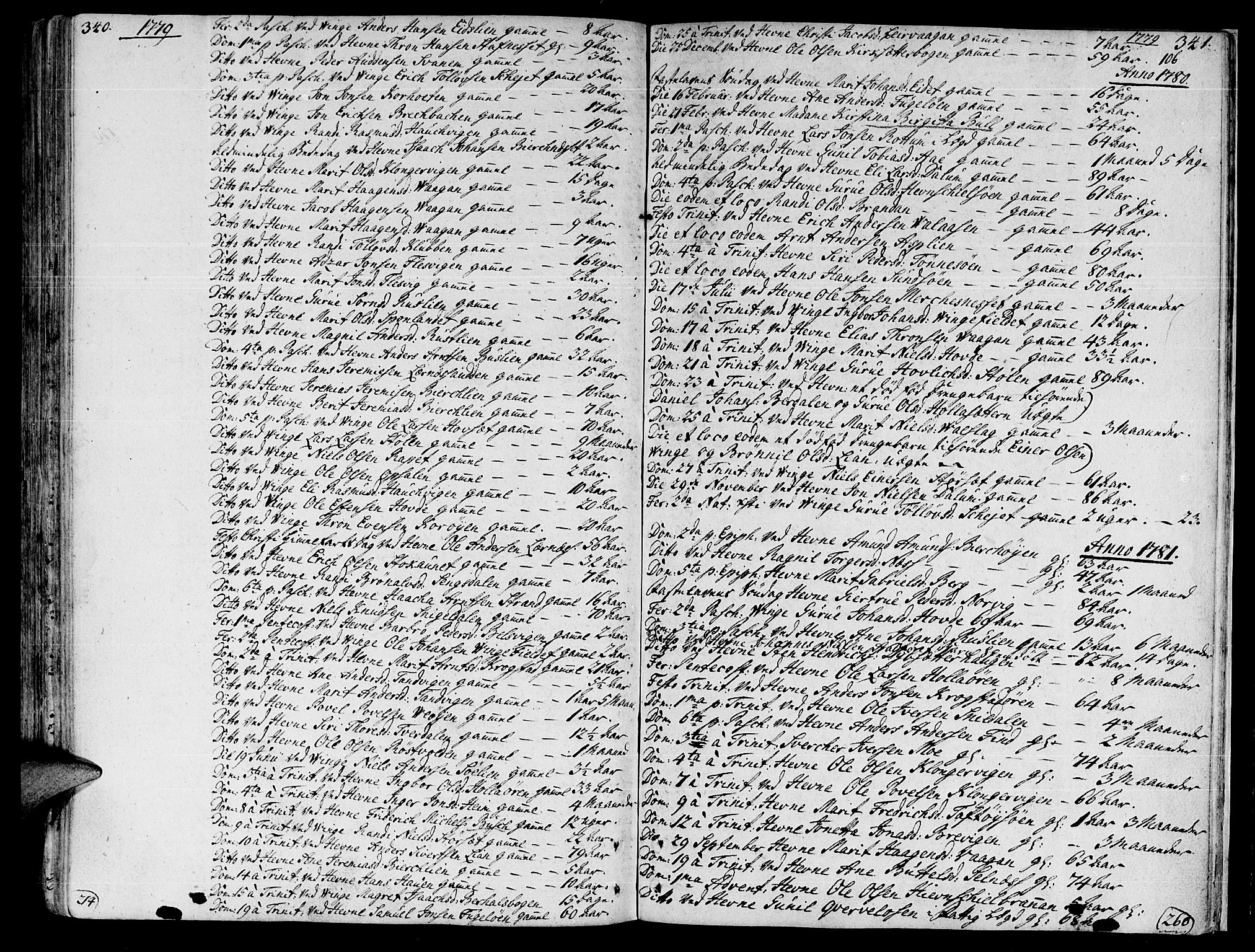 Ministerialprotokoller, klokkerbøker og fødselsregistre - Sør-Trøndelag, SAT/A-1456/630/L0489: Parish register (official) no. 630A02, 1757-1794, p. 340-341