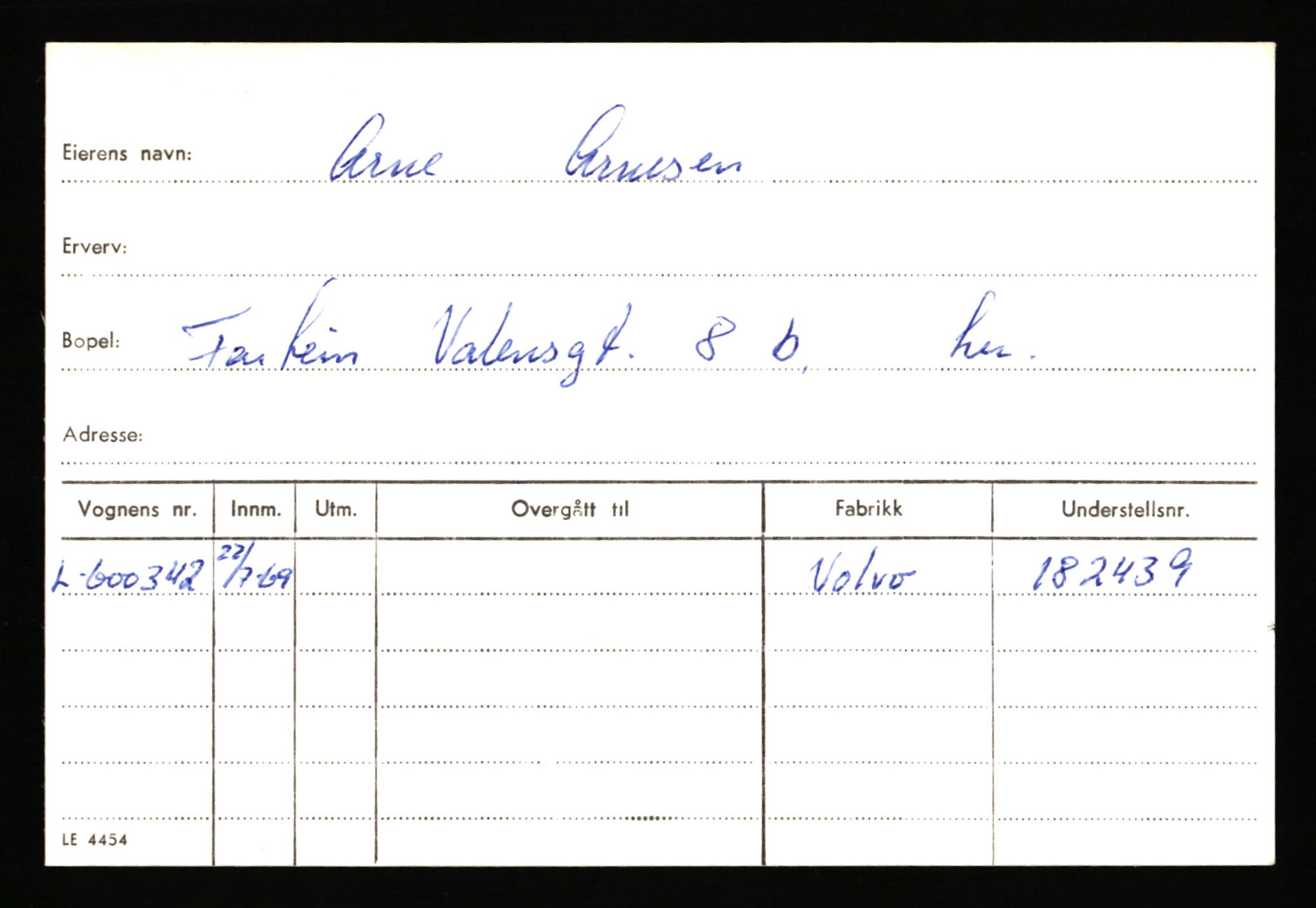 Haugesund trafikkstasjon, AV/SAST-A-101941/0/G/Ga/L0001: Eierkort, gamle - AR-BI, 1930-1970, p. 3