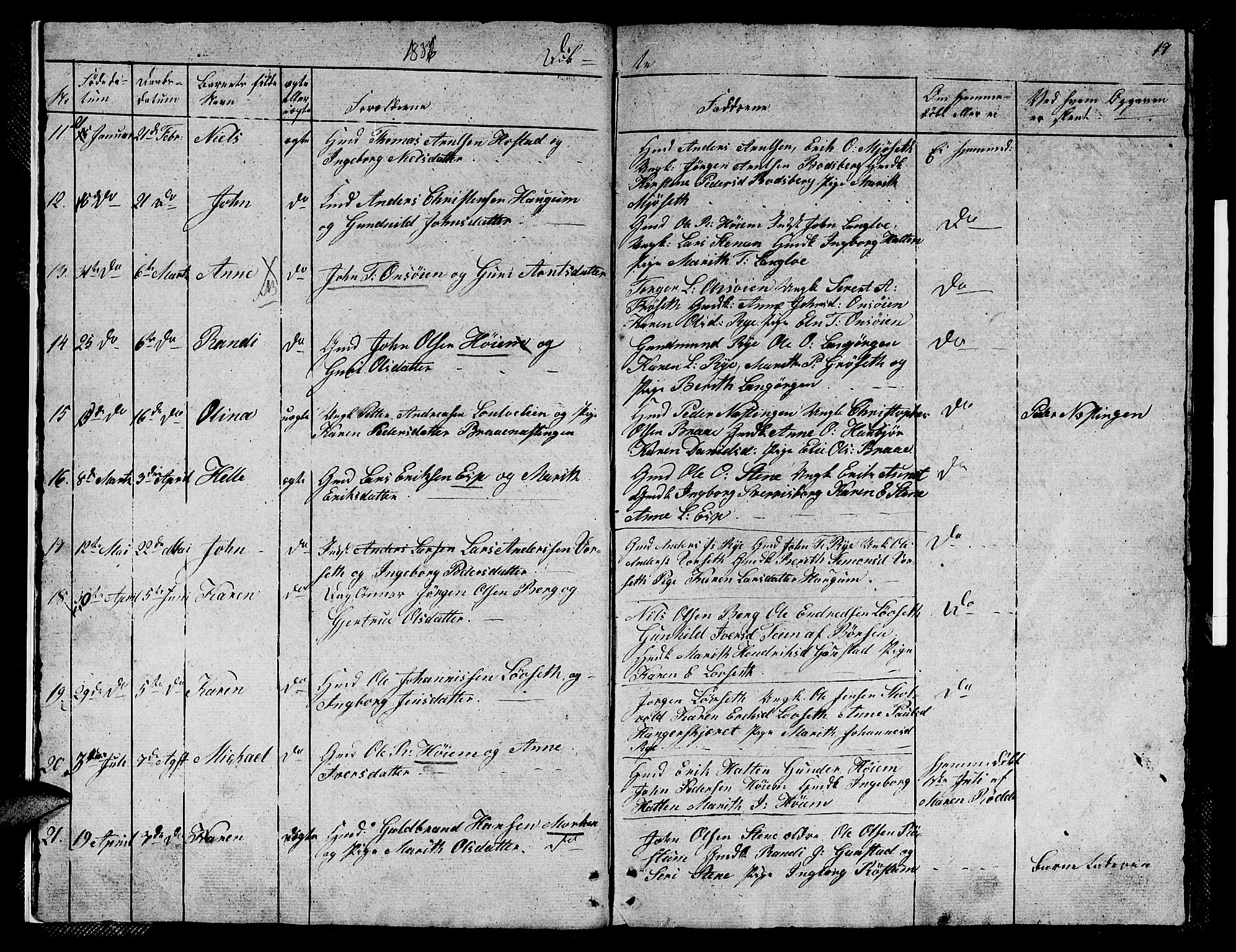 Ministerialprotokoller, klokkerbøker og fødselsregistre - Sør-Trøndelag, SAT/A-1456/612/L0386: Parish register (copy) no. 612C02, 1834-1845, p. 17