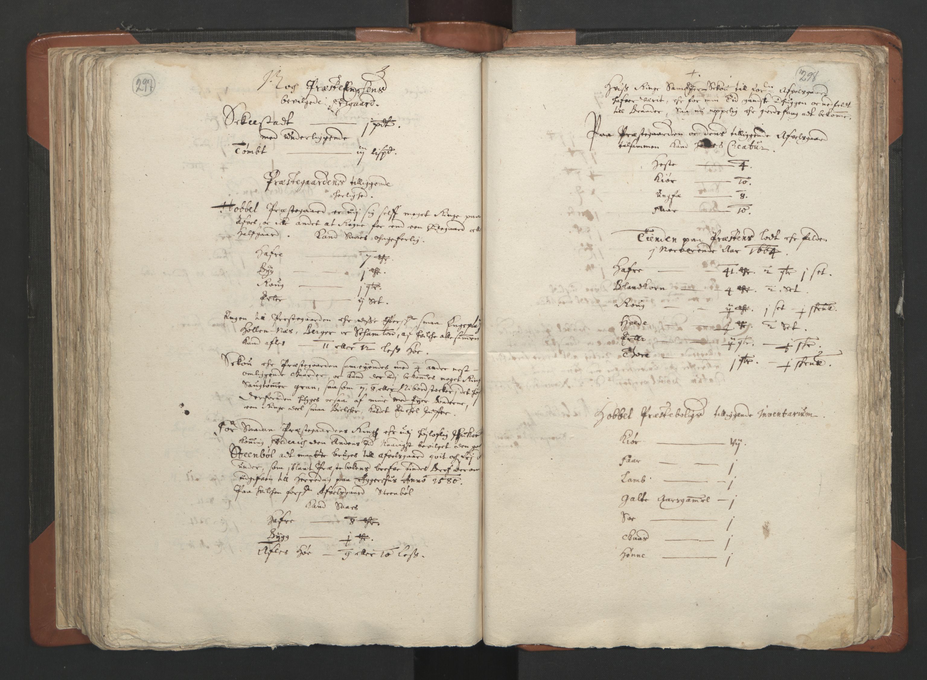 RA, Vicar's Census 1664-1666, no. 2: Øvre Borgesyssel deanery, 1664-1666, p. 297-298