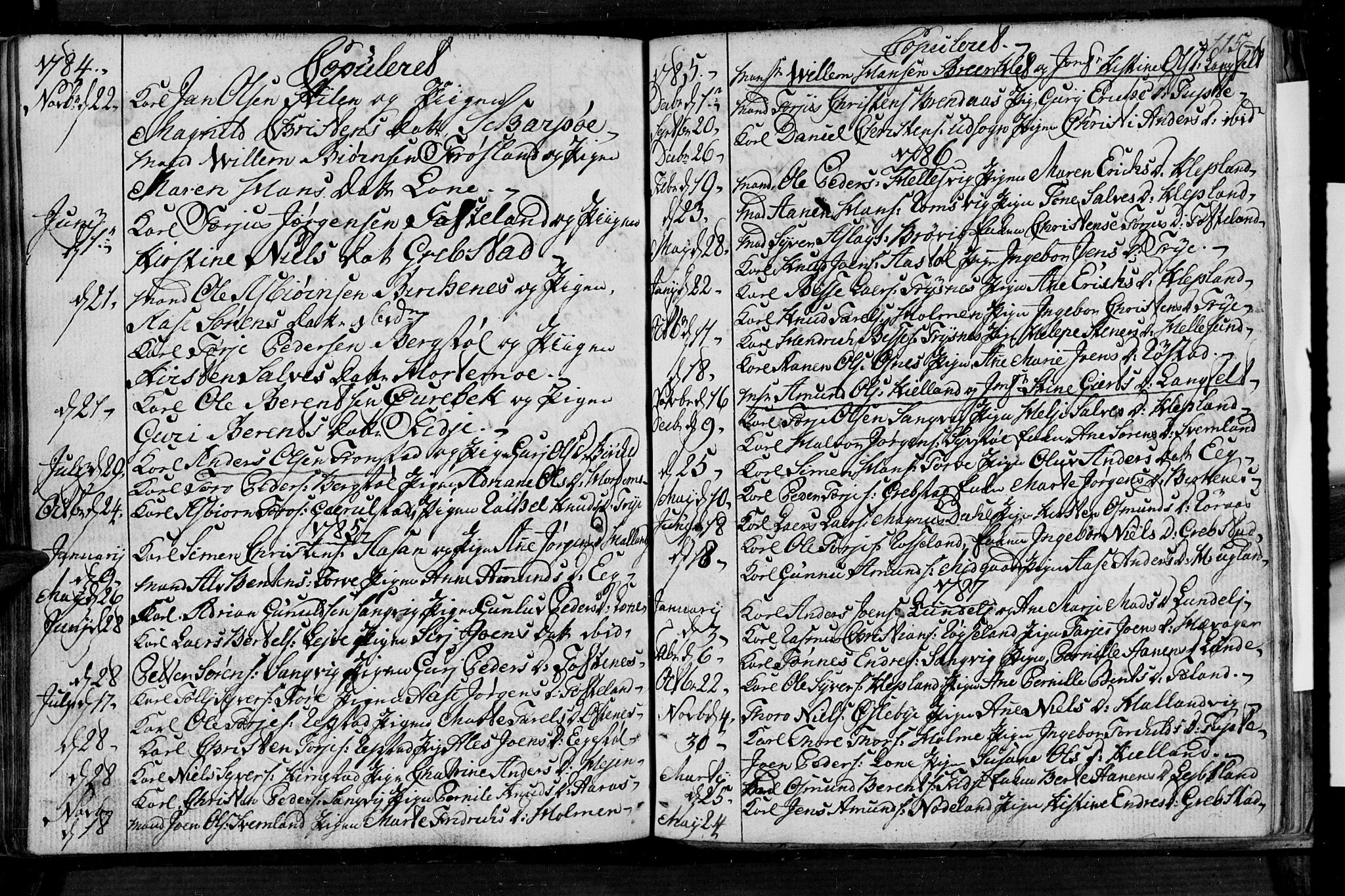 Søgne sokneprestkontor, AV/SAK-1111-0037/F/Fa/Fab/L0004: Parish register (official) no. A 4, 1770-1822, p. 114-115