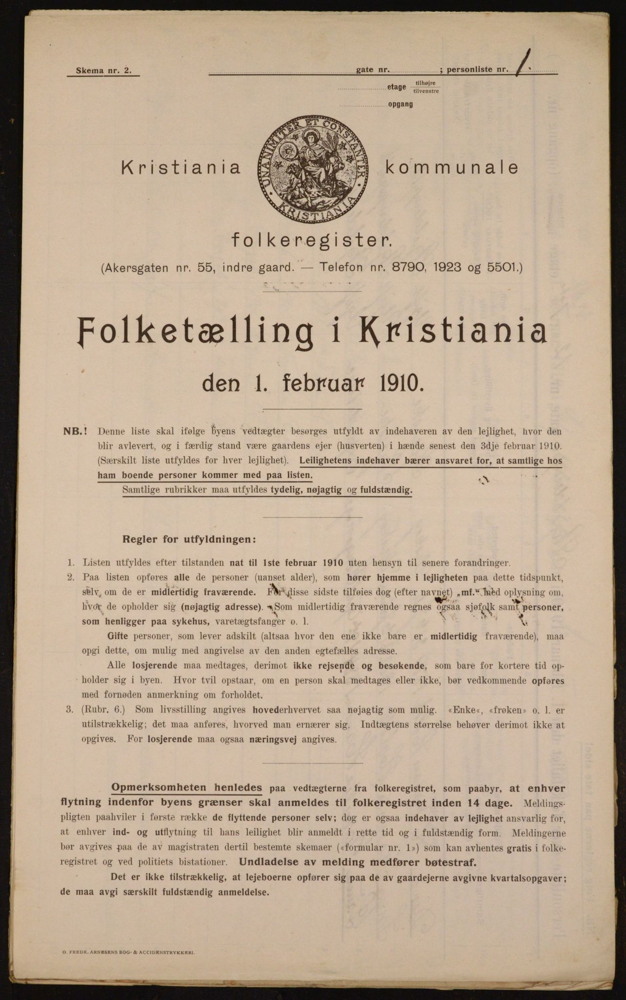 OBA, Municipal Census 1910 for Kristiania, 1910, p. 91374