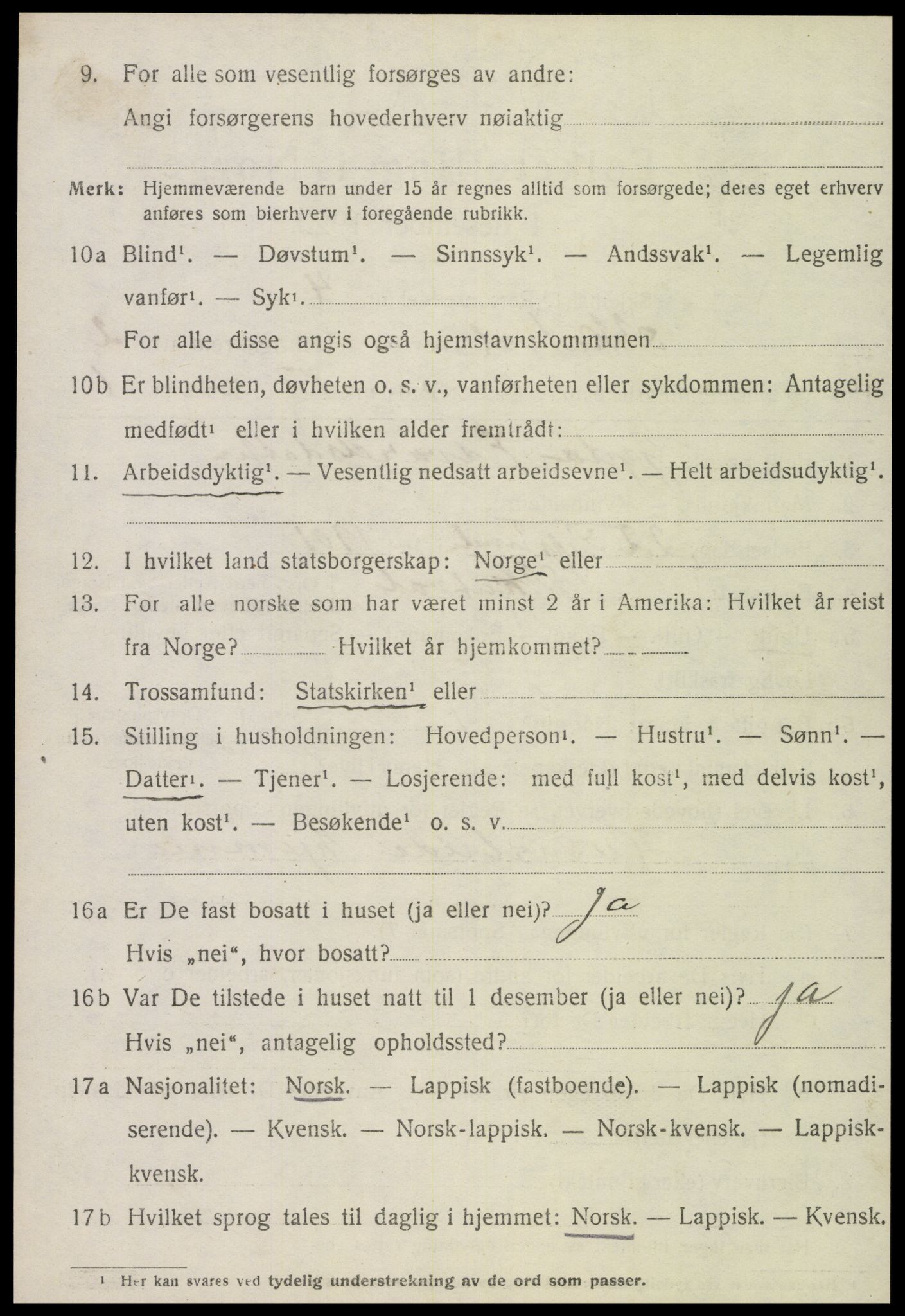 SAT, 1920 census for Skatval, 1920, p. 1158