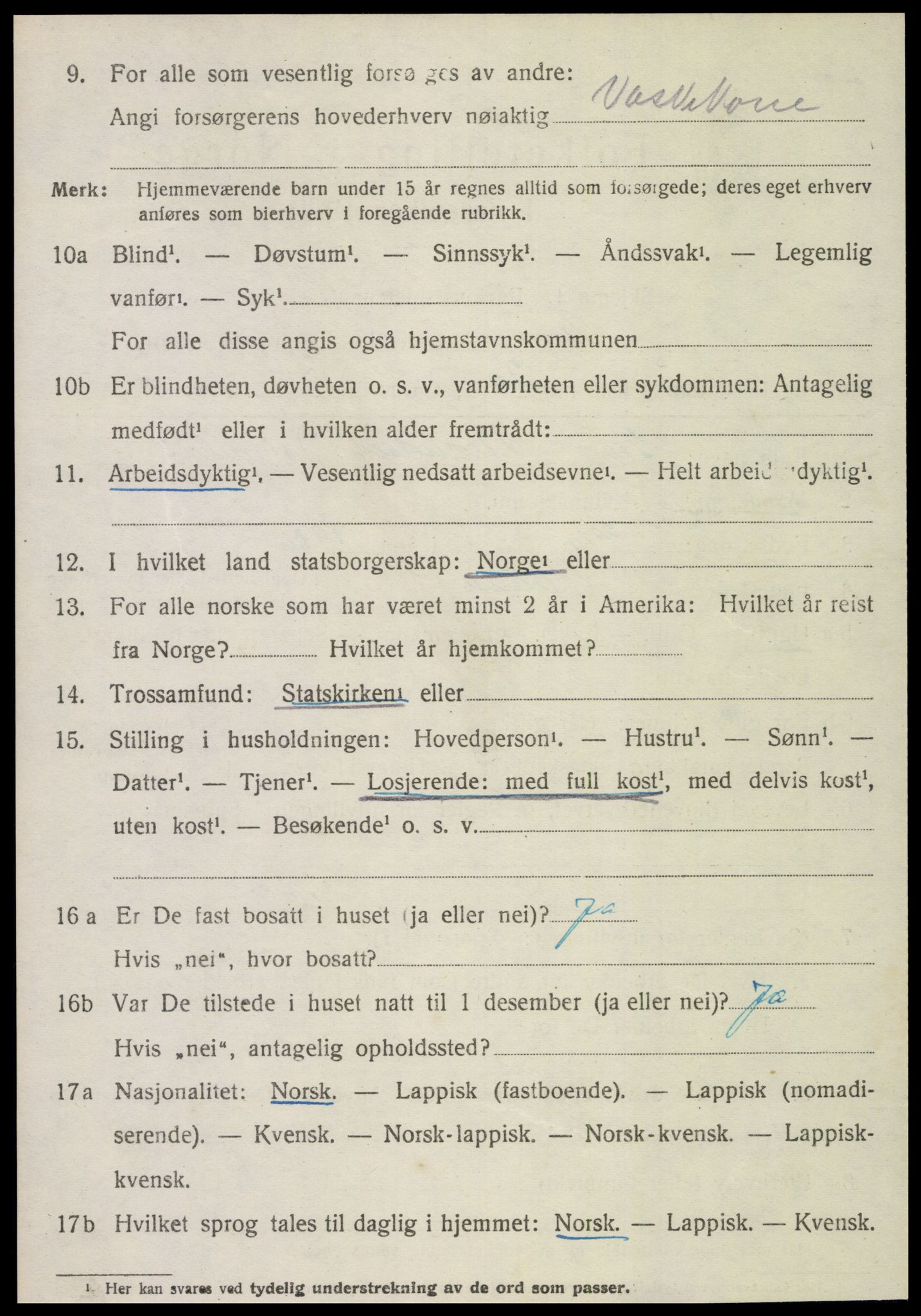 SAT, 1920 census for Åsen, 1920, p. 4259