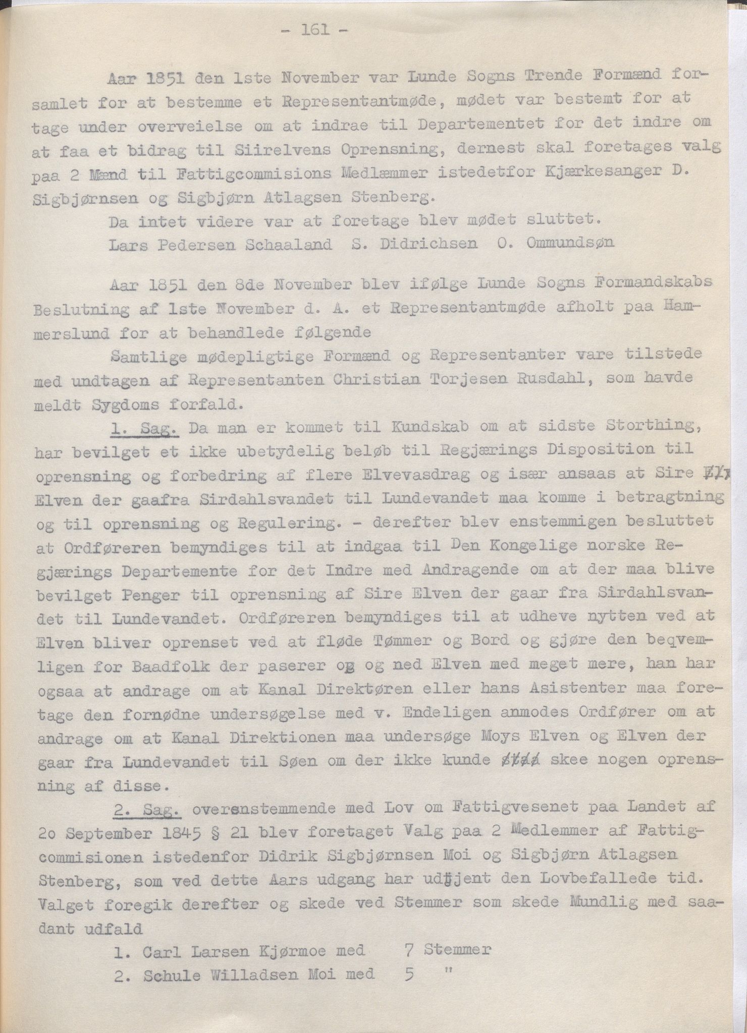 Lund kommune - Formannskapet/Formannskapskontoret, IKAR/K-101761/A/Aa/Aaa/L0002: Forhandlingsprotokoll, 1837-1865, p. 161