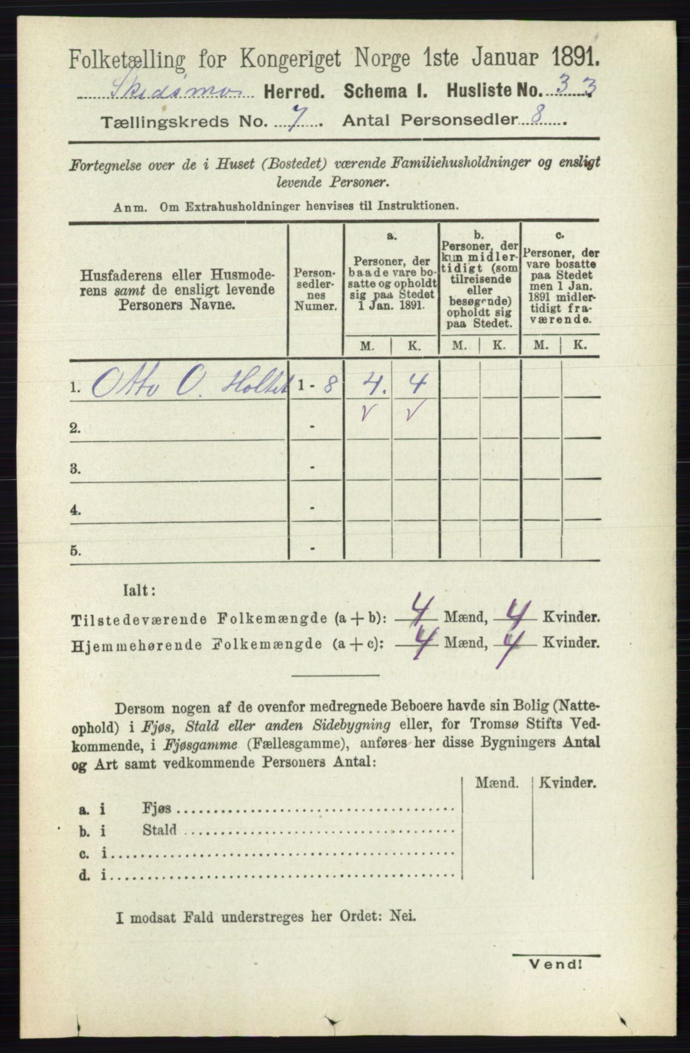 RA, 1891 census for 0231 Skedsmo, 1891, p. 3299