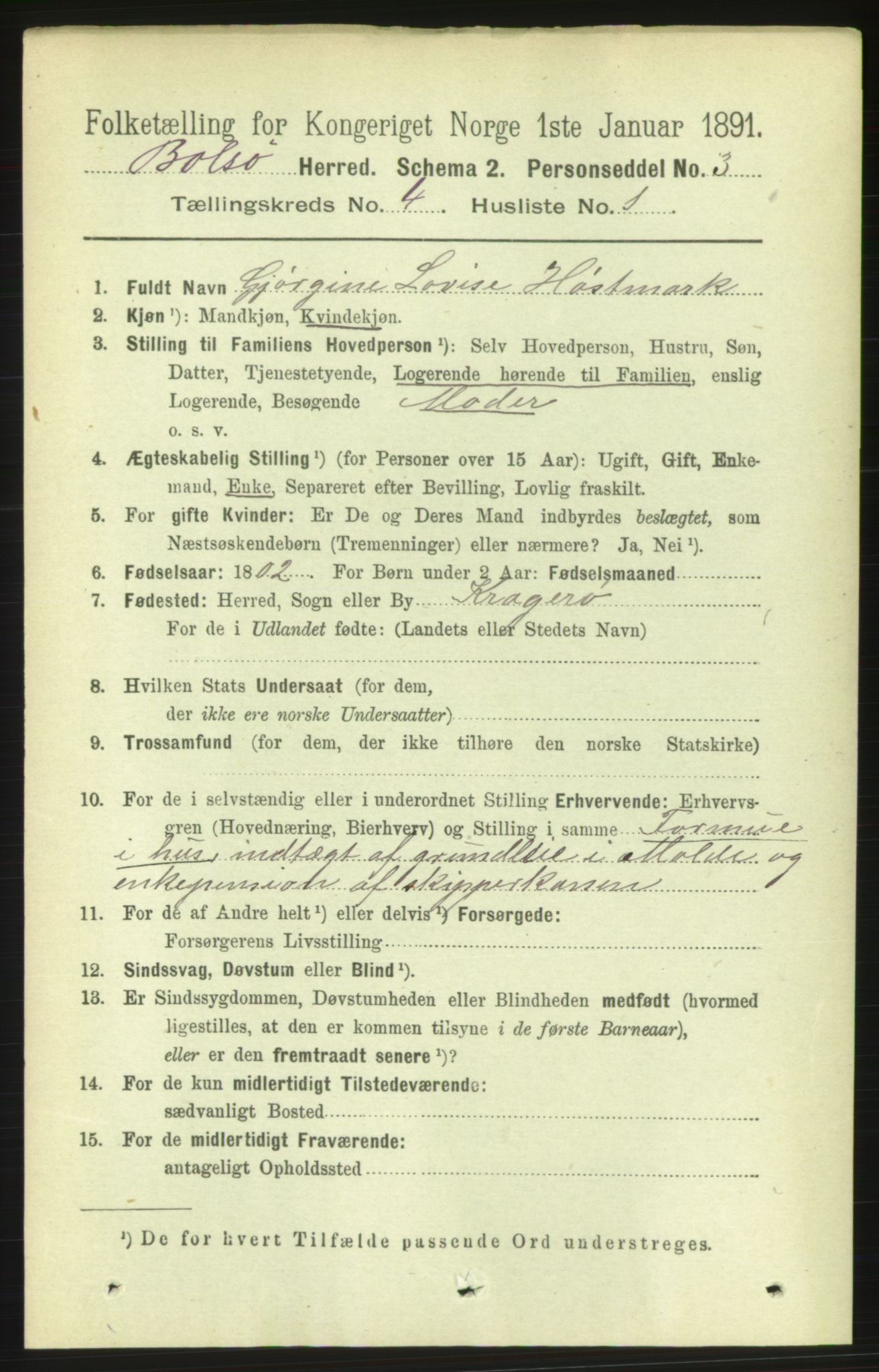 RA, 1891 census for 1544 Bolsøy, 1891, p. 2409