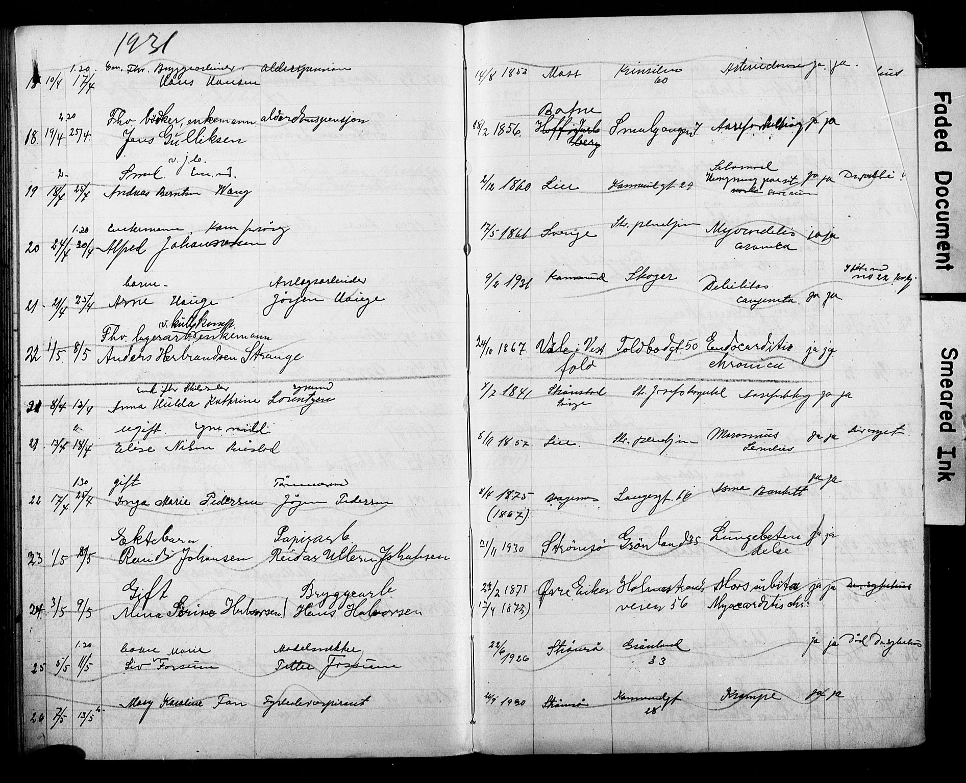 Strømsø kirkebøker, AV/SAKO-A-246/Y/Ya/L0008: Parish register draft no. I 8, 1916-1931