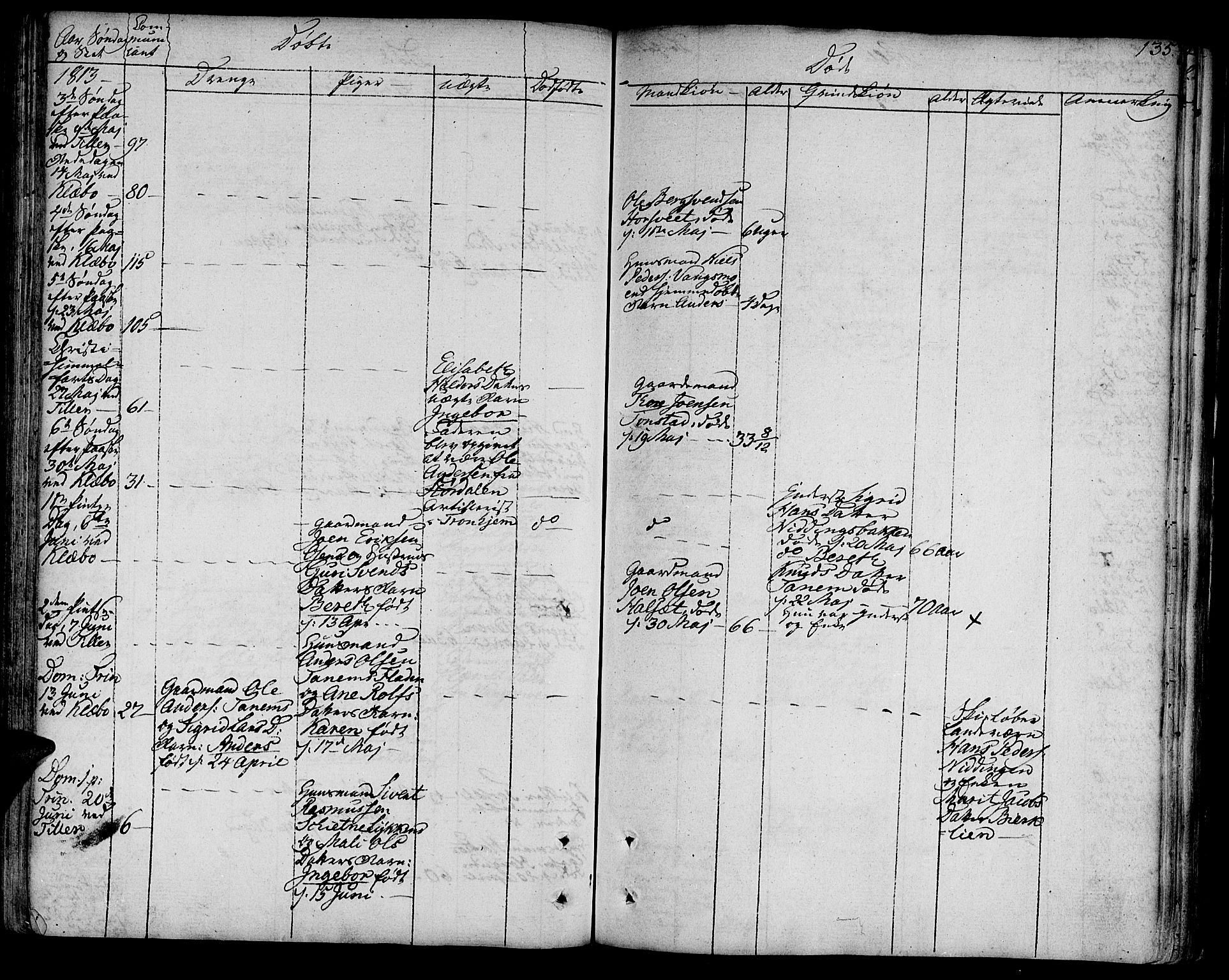 Ministerialprotokoller, klokkerbøker og fødselsregistre - Sør-Trøndelag, AV/SAT-A-1456/618/L0438: Parish register (official) no. 618A03, 1783-1815, p. 135