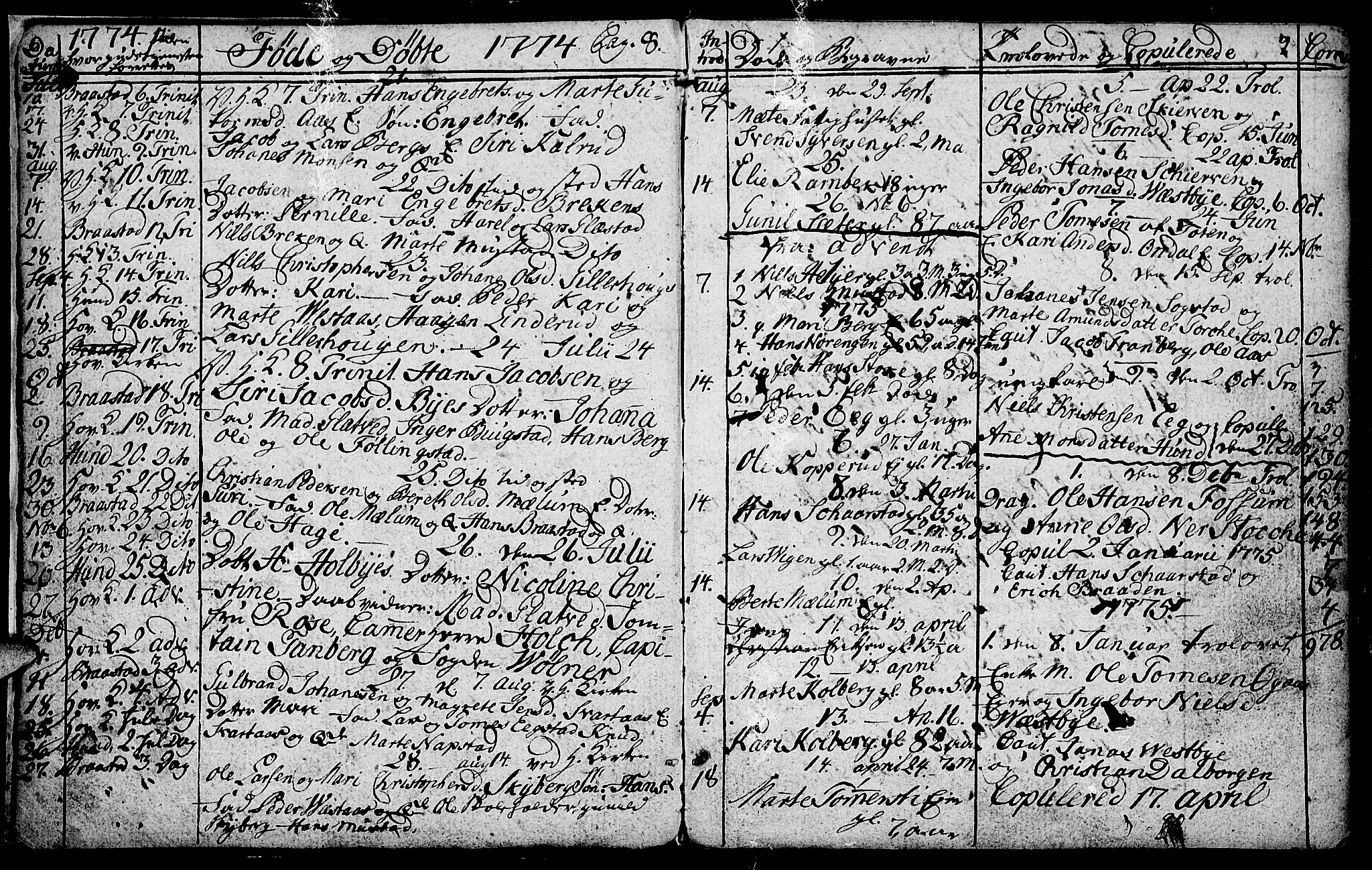 Vardal prestekontor, SAH/PREST-100/H/Ha/Hab/L0001: Parish register (copy) no. 1, 1771-1790, p. 8-9