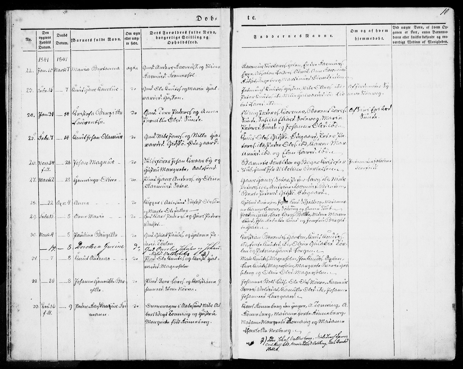 Ministerialprotokoller, klokkerbøker og fødselsregistre - Møre og Romsdal, AV/SAT-A-1454/528/L0396: Parish register (official) no. 528A07, 1839-1847, p. 10