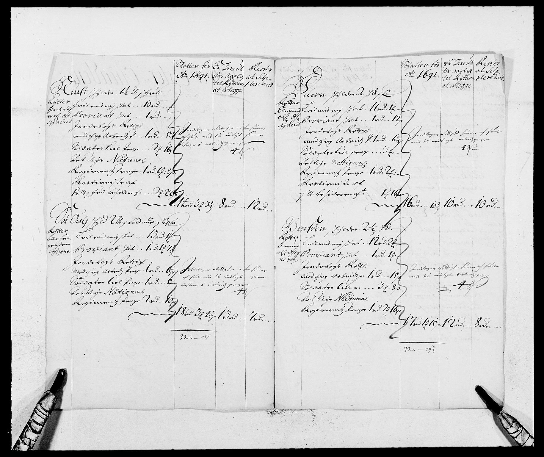 Rentekammeret inntil 1814, Reviderte regnskaper, Fogderegnskap, AV/RA-EA-4092/R13/L0829: Fogderegnskap Solør, Odal og Østerdal, 1691, p. 31