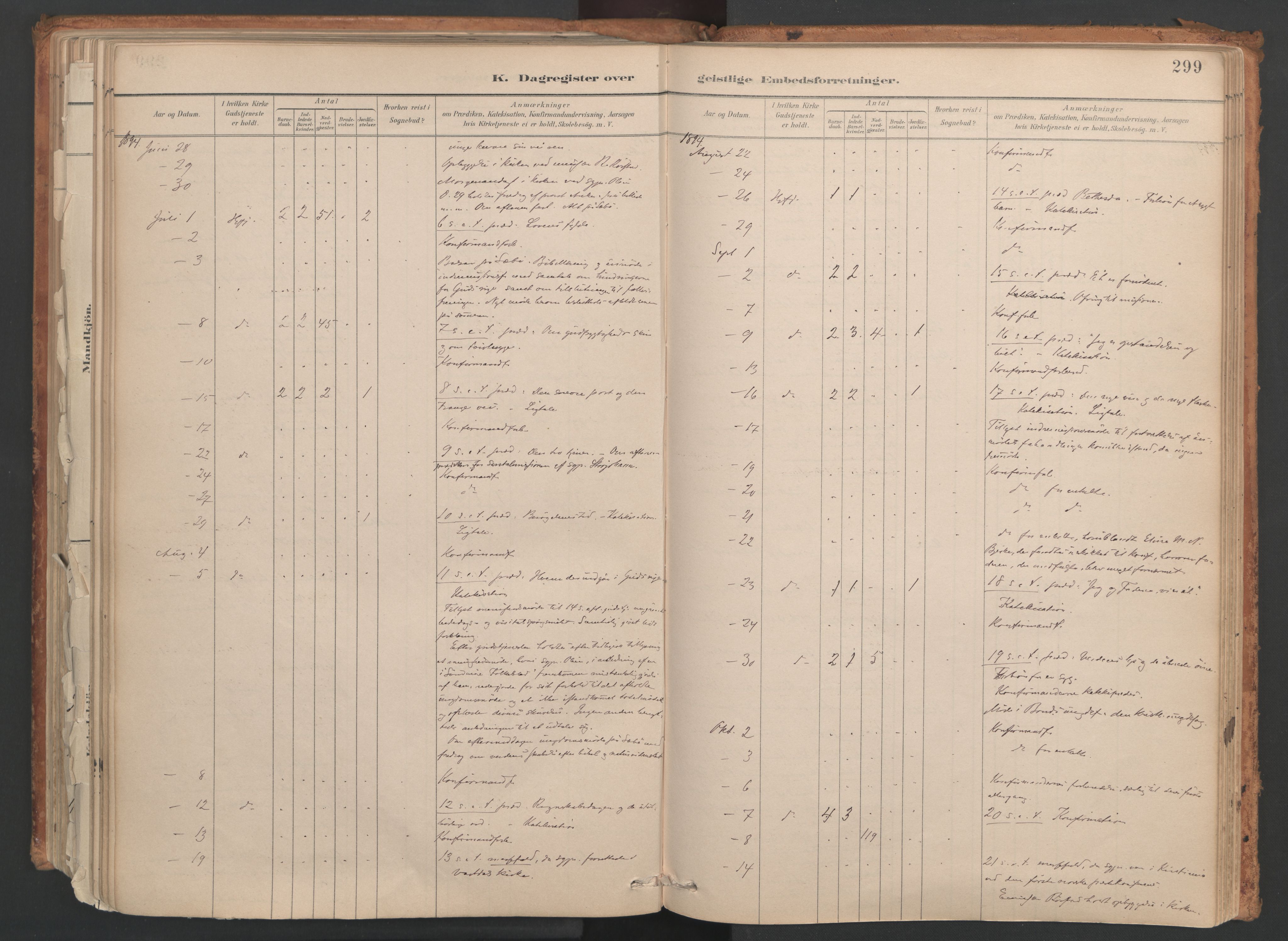 Ministerialprotokoller, klokkerbøker og fødselsregistre - Møre og Romsdal, AV/SAT-A-1454/515/L0211: Parish register (official) no. 515A07, 1886-1910, p. 299