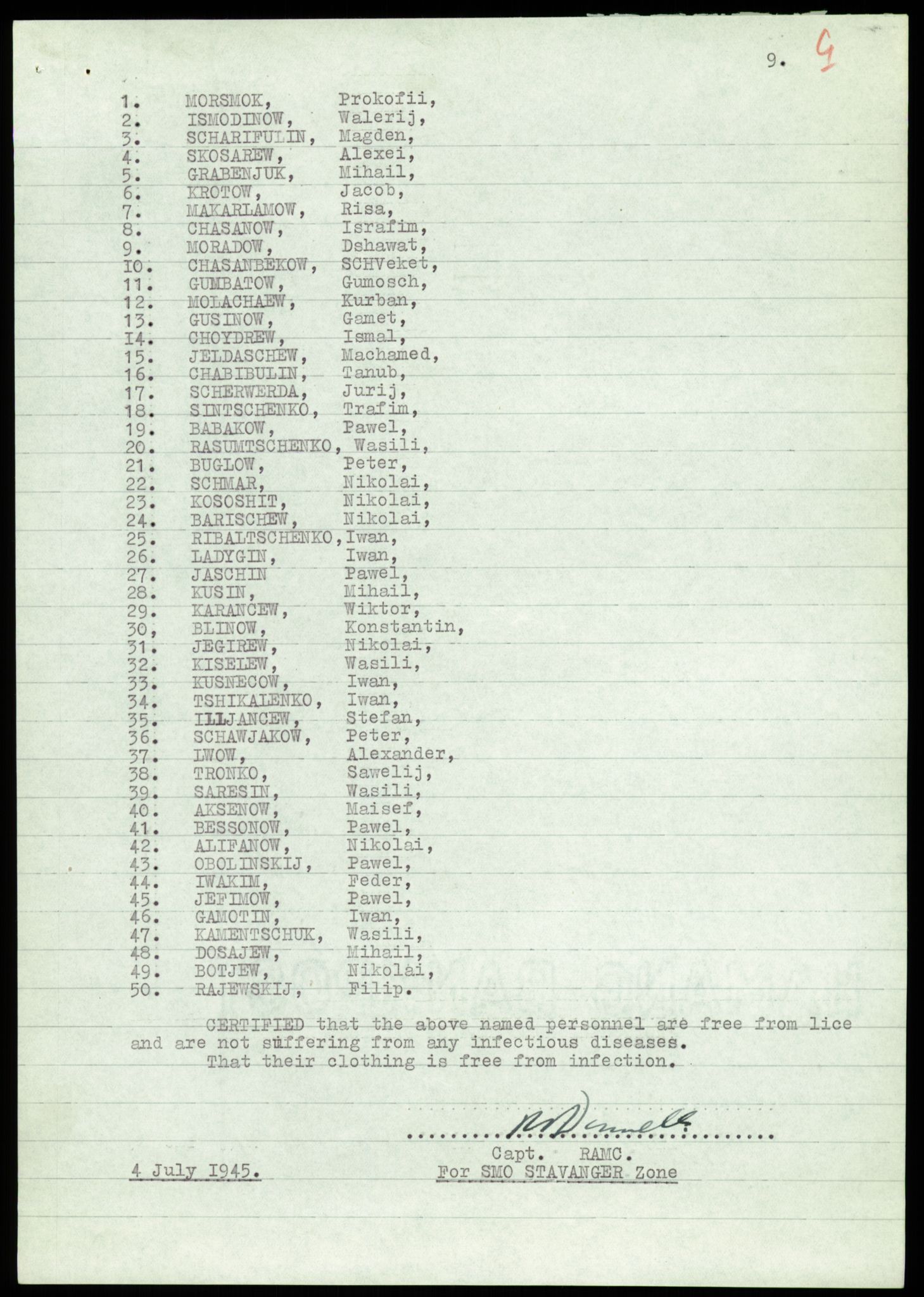 Flyktnings- og fangedirektoratet, Repatrieringskontoret, AV/RA-S-1681/D/Db/L0022: Displaced Persons (DPs) og sivile tyskere, 1945-1948, p. 506