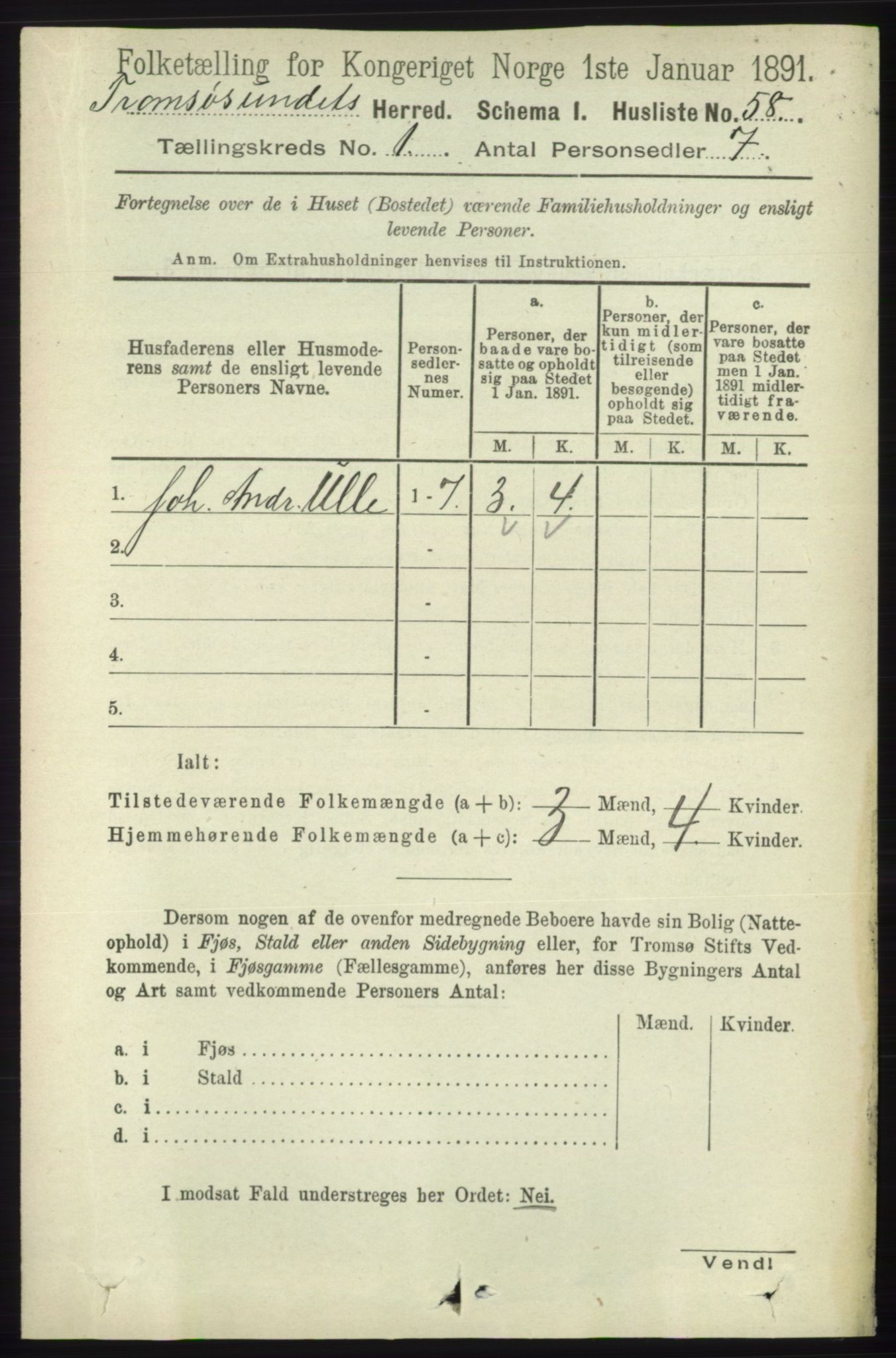 RA, 1891 census for 1934 Tromsøysund, 1891, p. 80