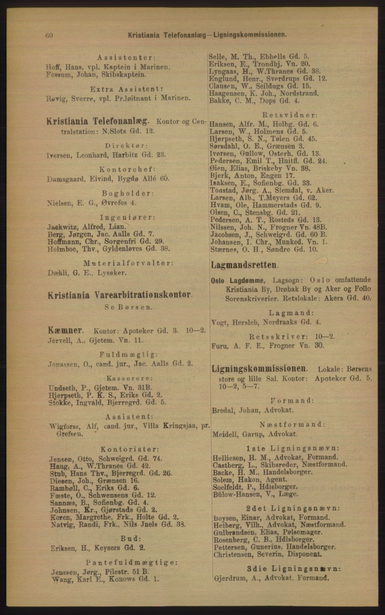 Kristiania/Oslo adressebok, PUBL/-, 1906, p. 60