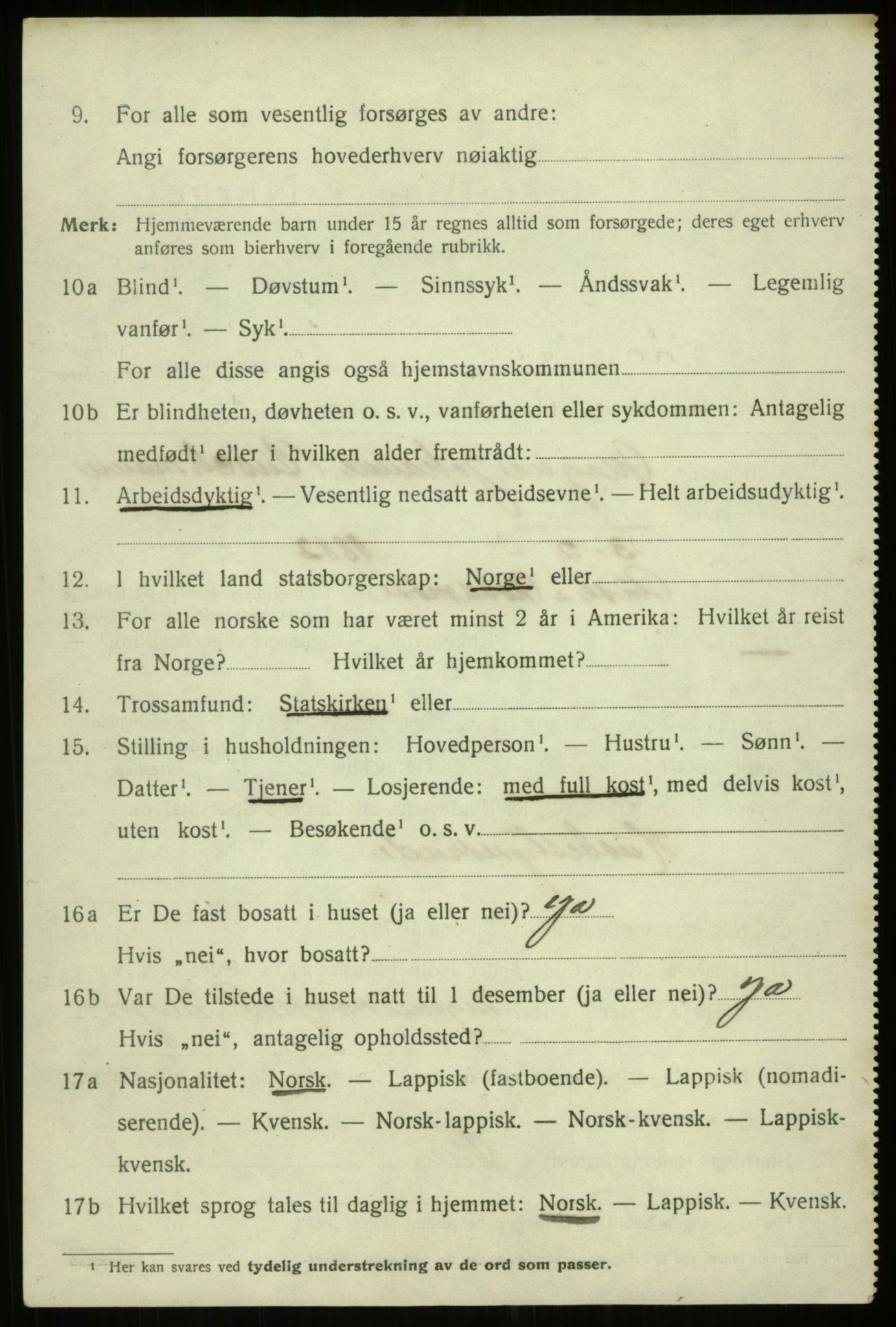 SATØ, 1920 census for Harstad, 1920, p. 9757