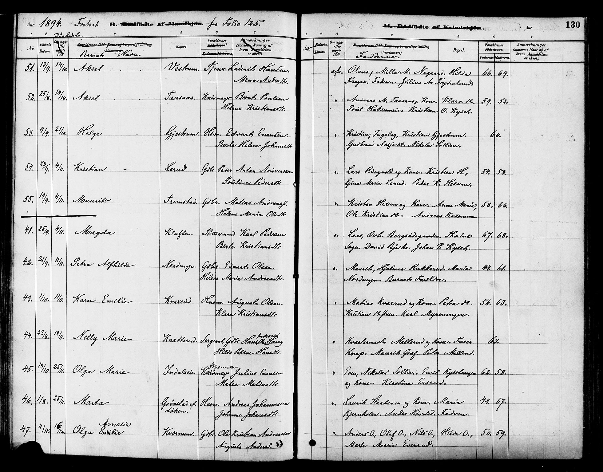 Vestre Toten prestekontor, AV/SAH-PREST-108/H/Ha/Haa/L0009: Parish register (official) no. 9, 1878-1894, p. 130