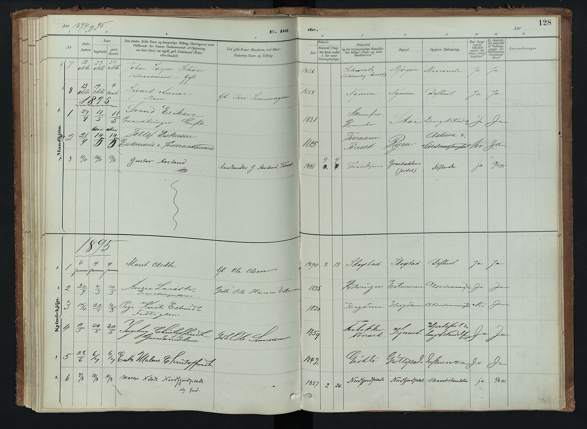 Kvikne prestekontor, SAH/PREST-064/H/Ha/Haa/L0008: Parish register (official) no. 8, 1887-1911, p. 128