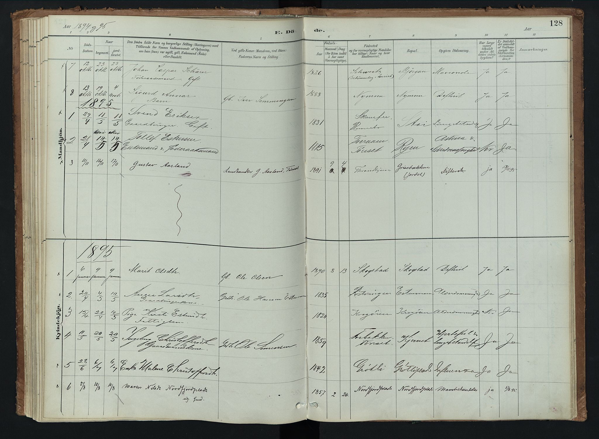 Kvikne prestekontor, AV/SAH-PREST-064/H/Ha/Haa/L0008: Parish register (official) no. 8, 1887-1911, p. 128