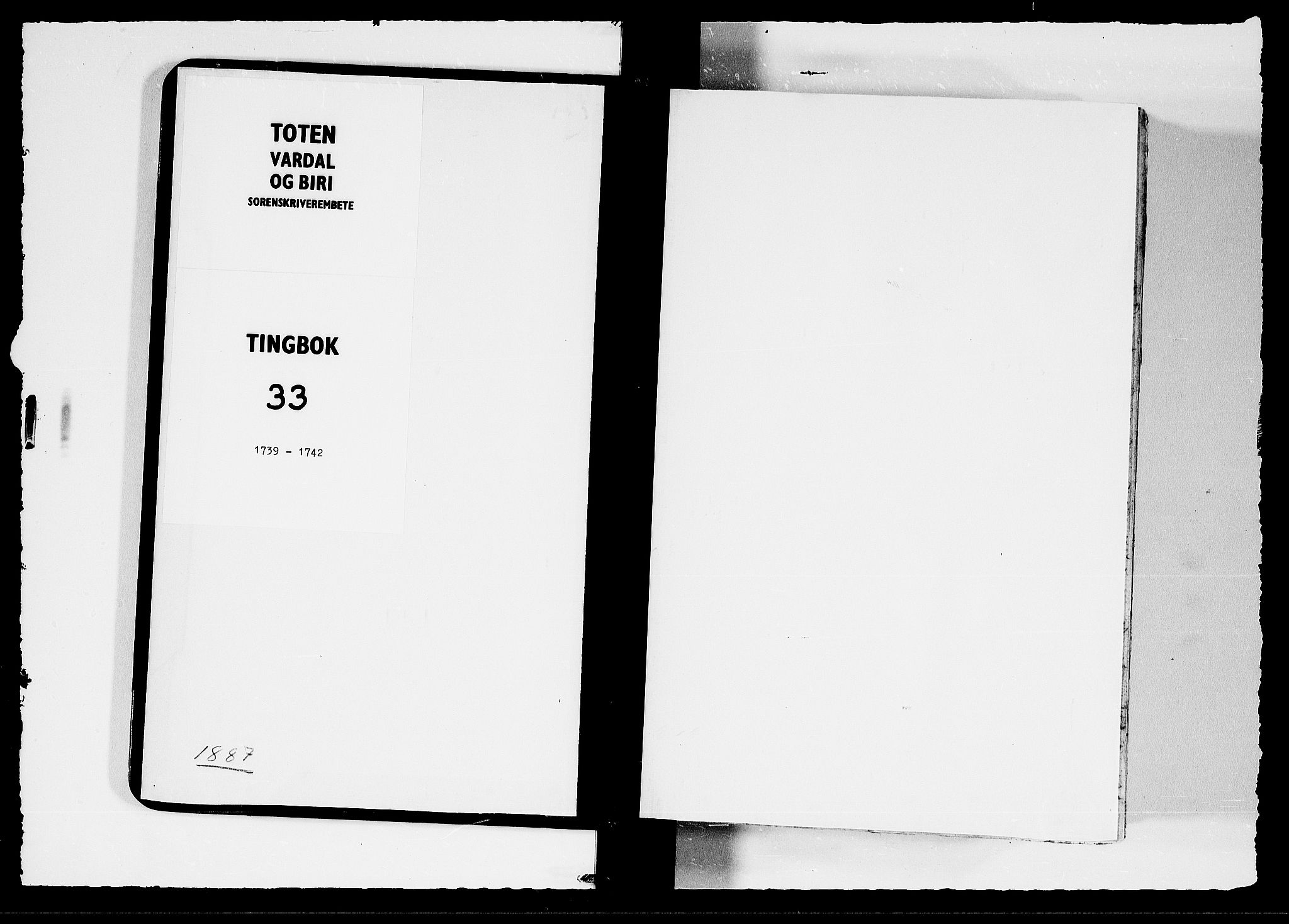 Toten tingrett, SAH/TING-006/G/Gb/Gba/L0033: Tingbok, 1739-1742