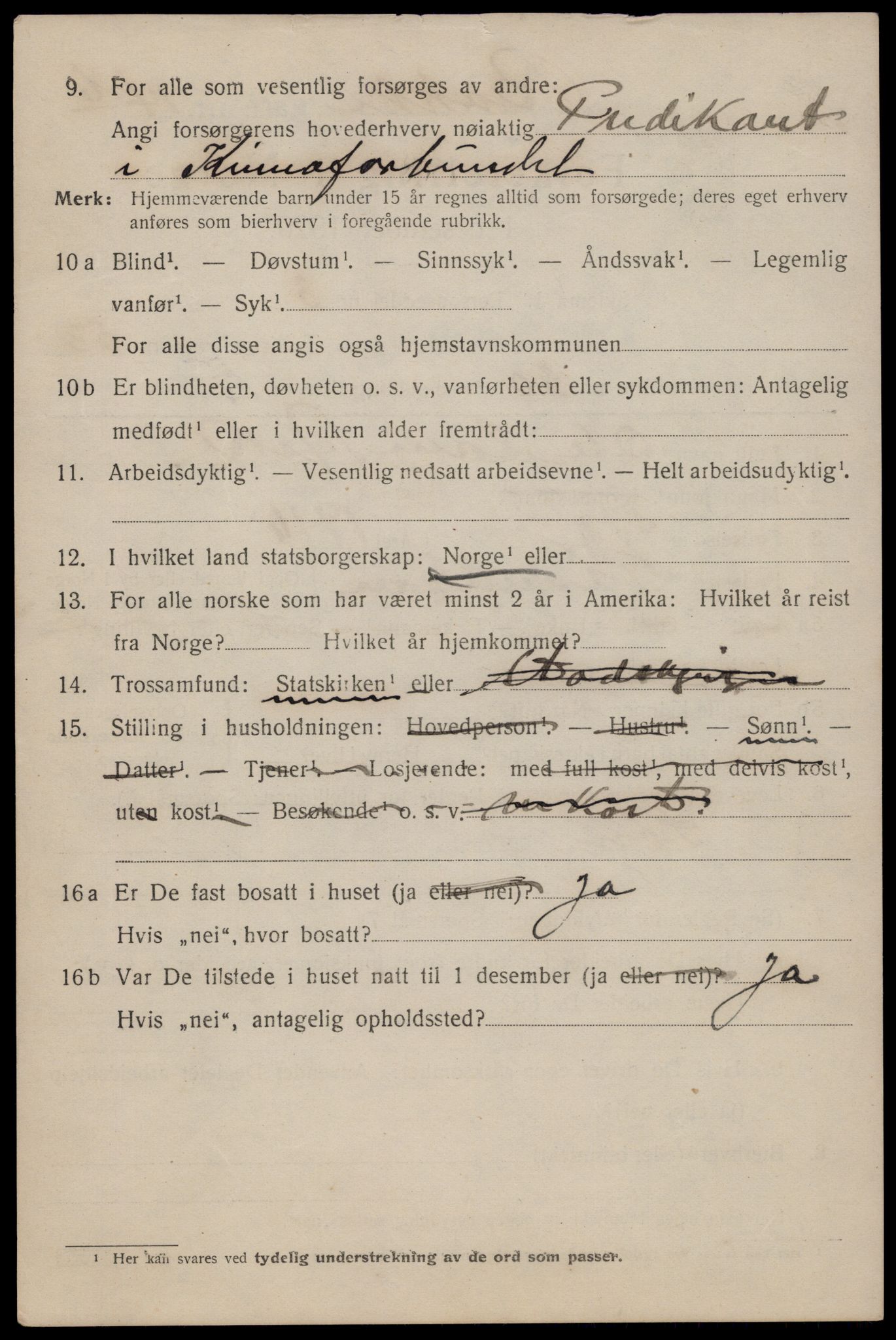 SAT, 1920 census for Trondheim, 1920, p. 109511