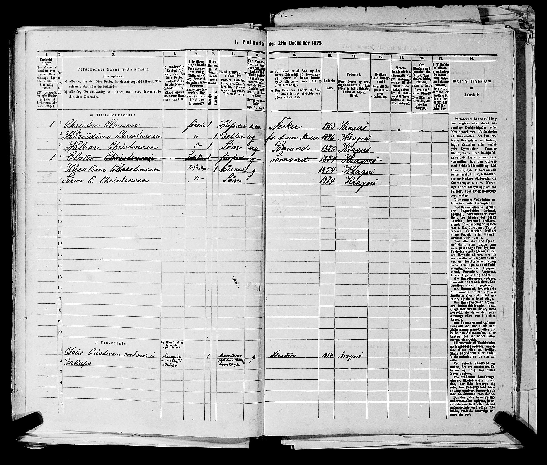 SAKO, 1875 census for 0801P Kragerø, 1875, p. 660