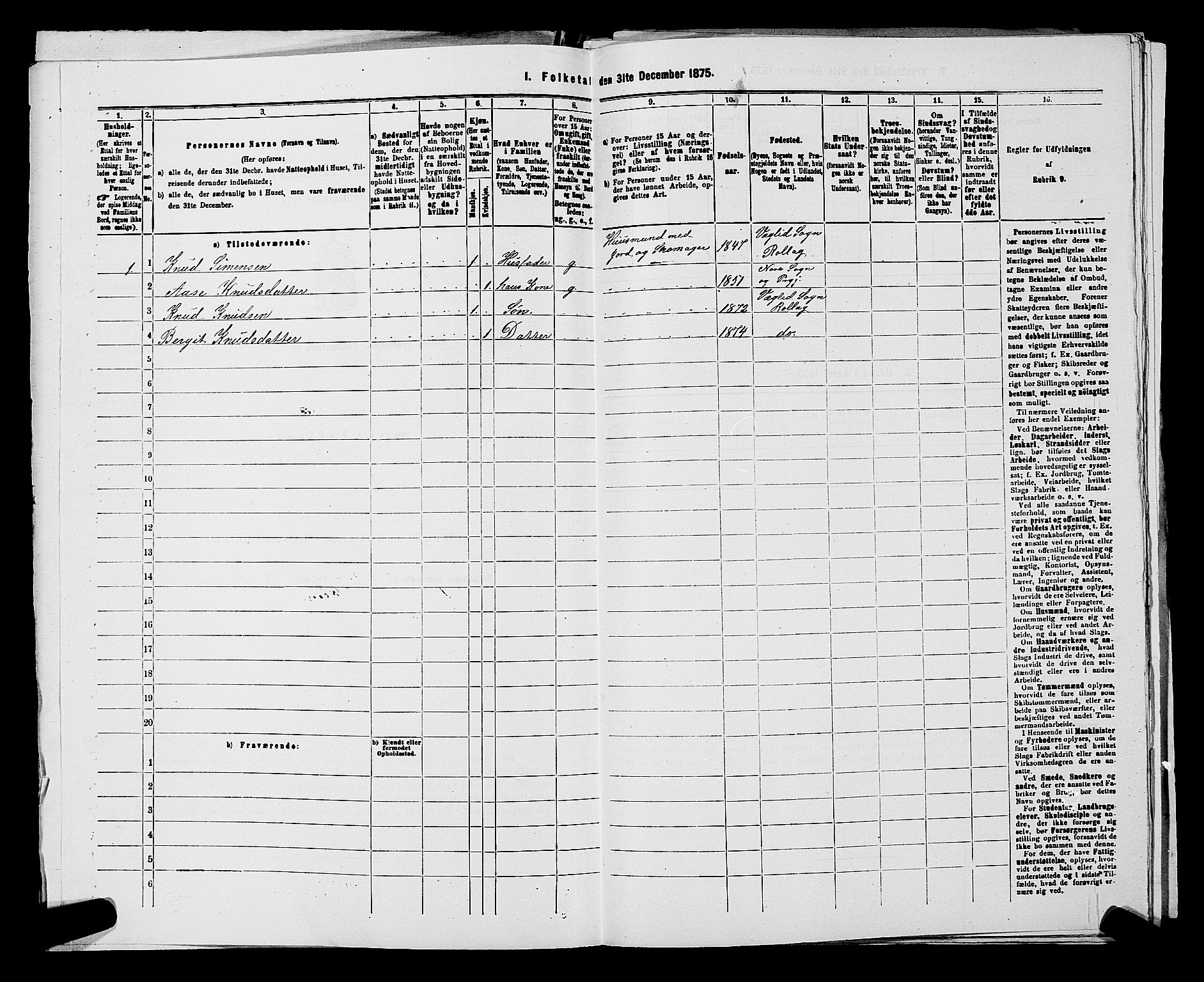 SAKO, 1875 census for 0632P Rollag, 1875, p. 46