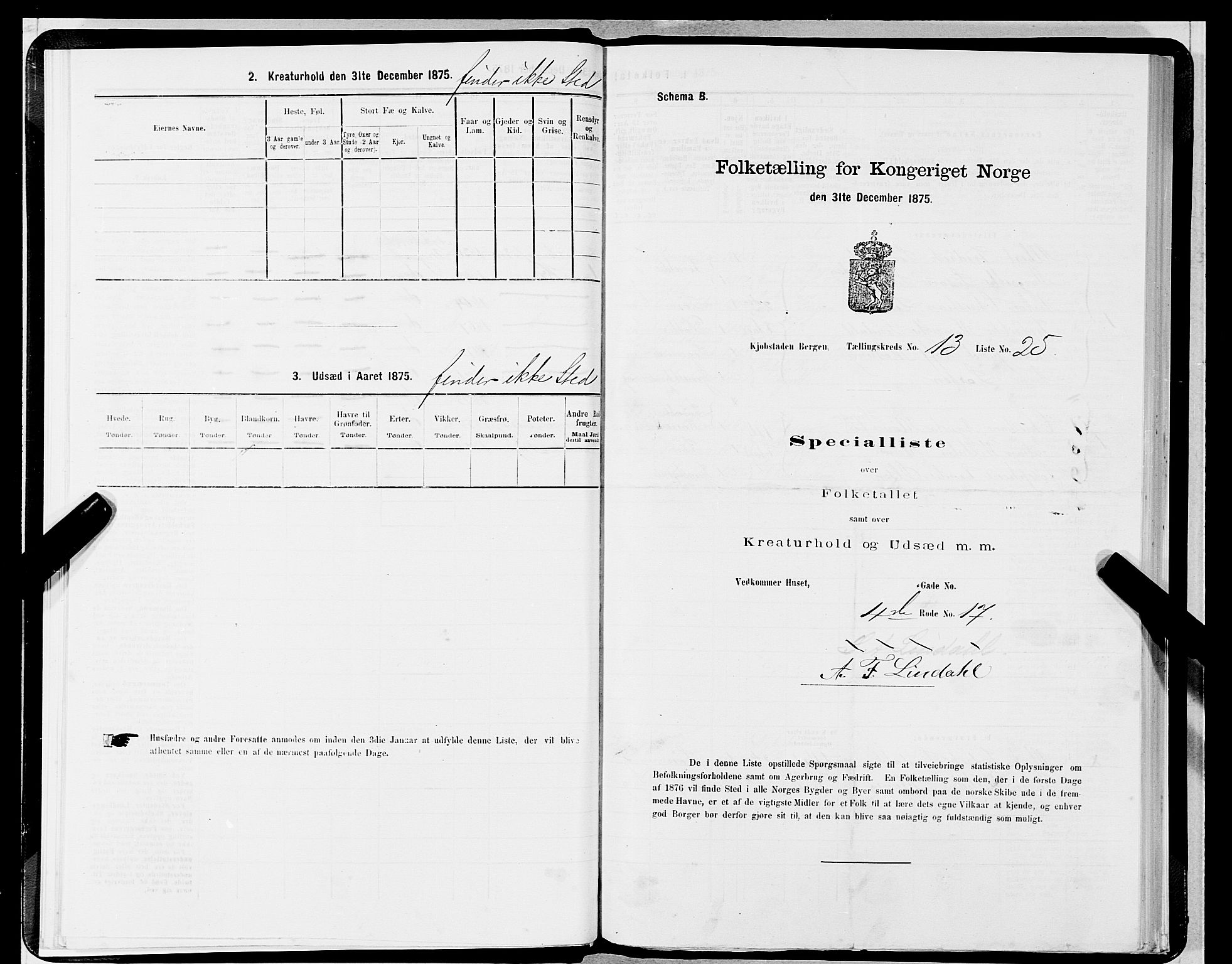 SAB, 1875 census for 1301 Bergen, 1875, p. 686