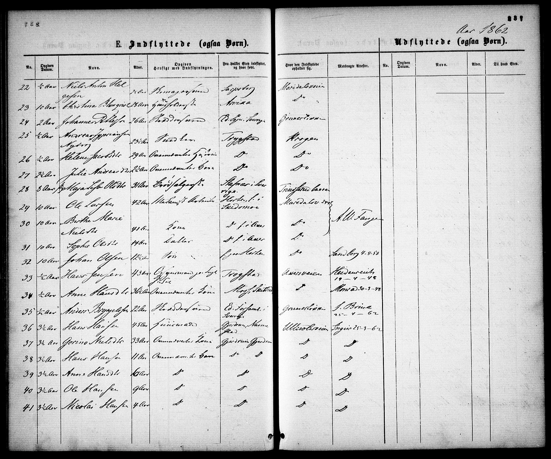 Gamle Aker prestekontor Kirkebøker, SAO/A-10617a/F/L0001: Parish register (official) no. 1, 1861-1865, p. 237