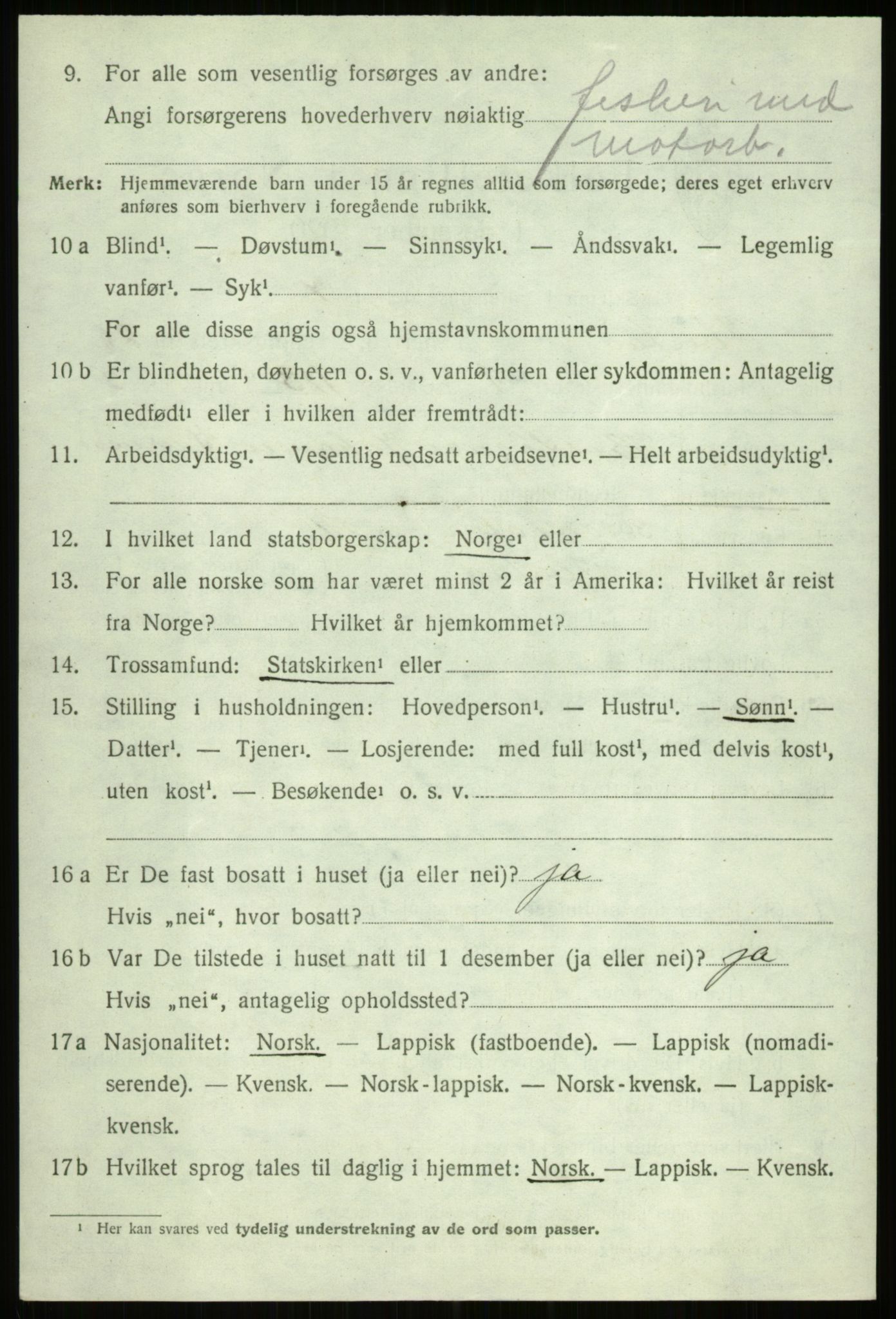 SATØ, 1920 census for Ibestad, 1920, p. 13660