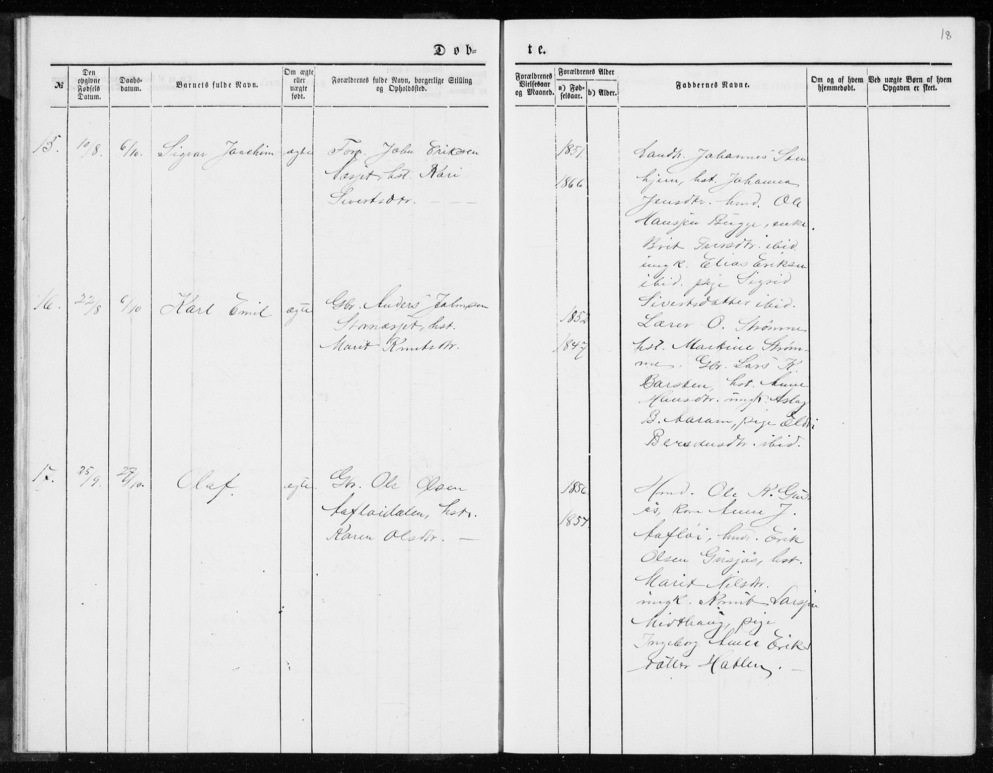 Ministerialprotokoller, klokkerbøker og fødselsregistre - Møre og Romsdal, AV/SAT-A-1454/551/L0631: Parish register (copy) no. 551C03, 1886-1894, p. 18