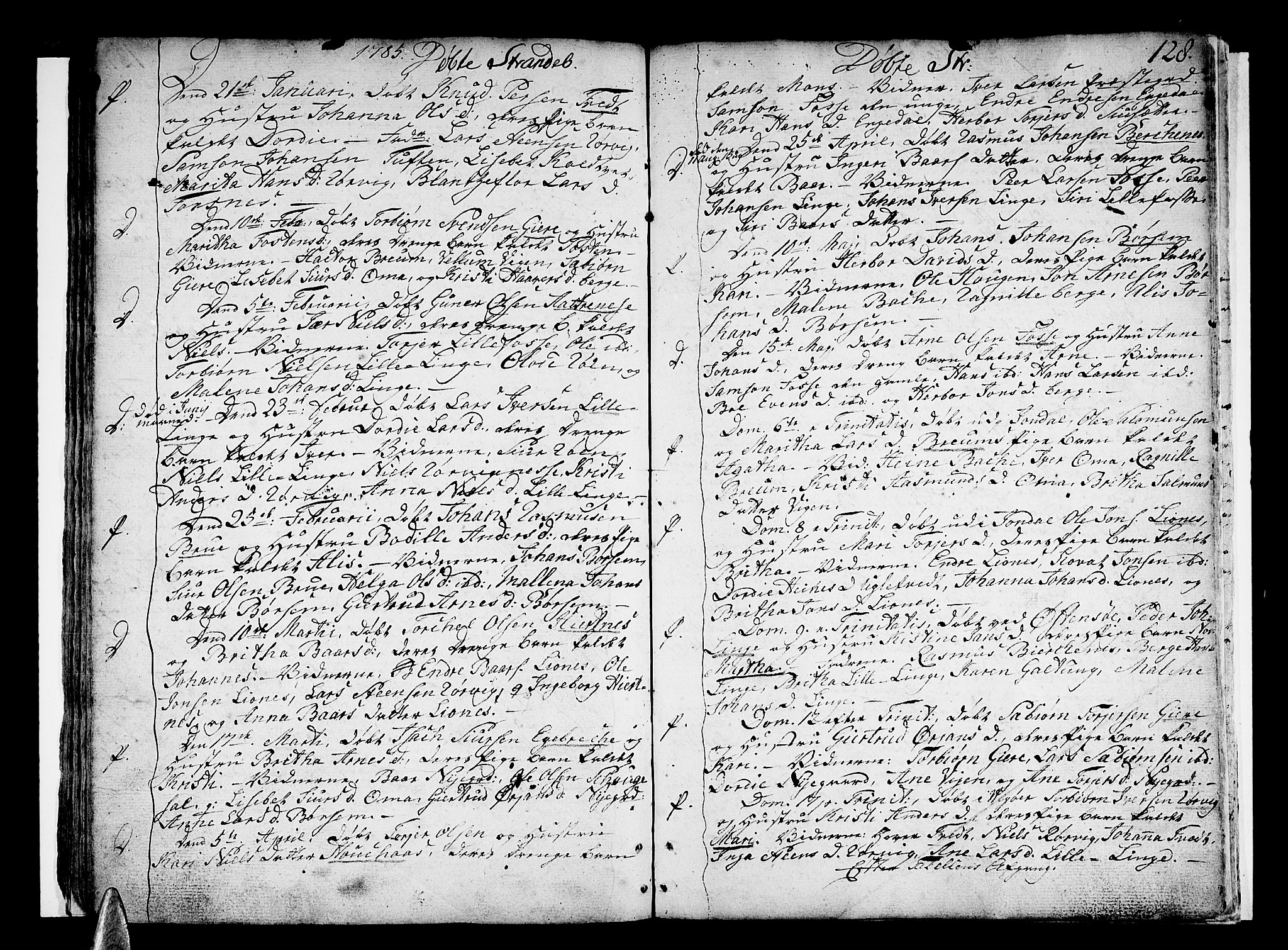 Strandebarm sokneprestembete, SAB/A-78401/H/Haa: Parish register (official) no. A 3 /1, 1750-1787, p. 128