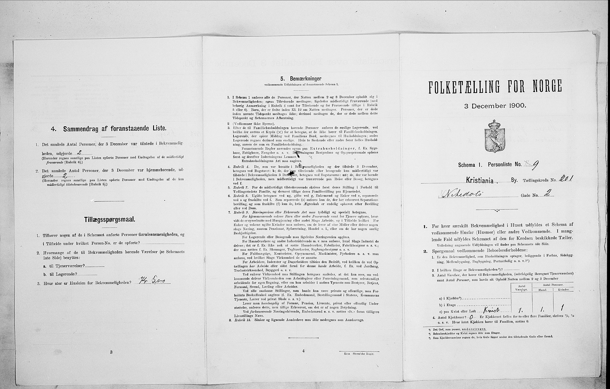 SAO, 1900 census for Kristiania, 1900, p. 64451