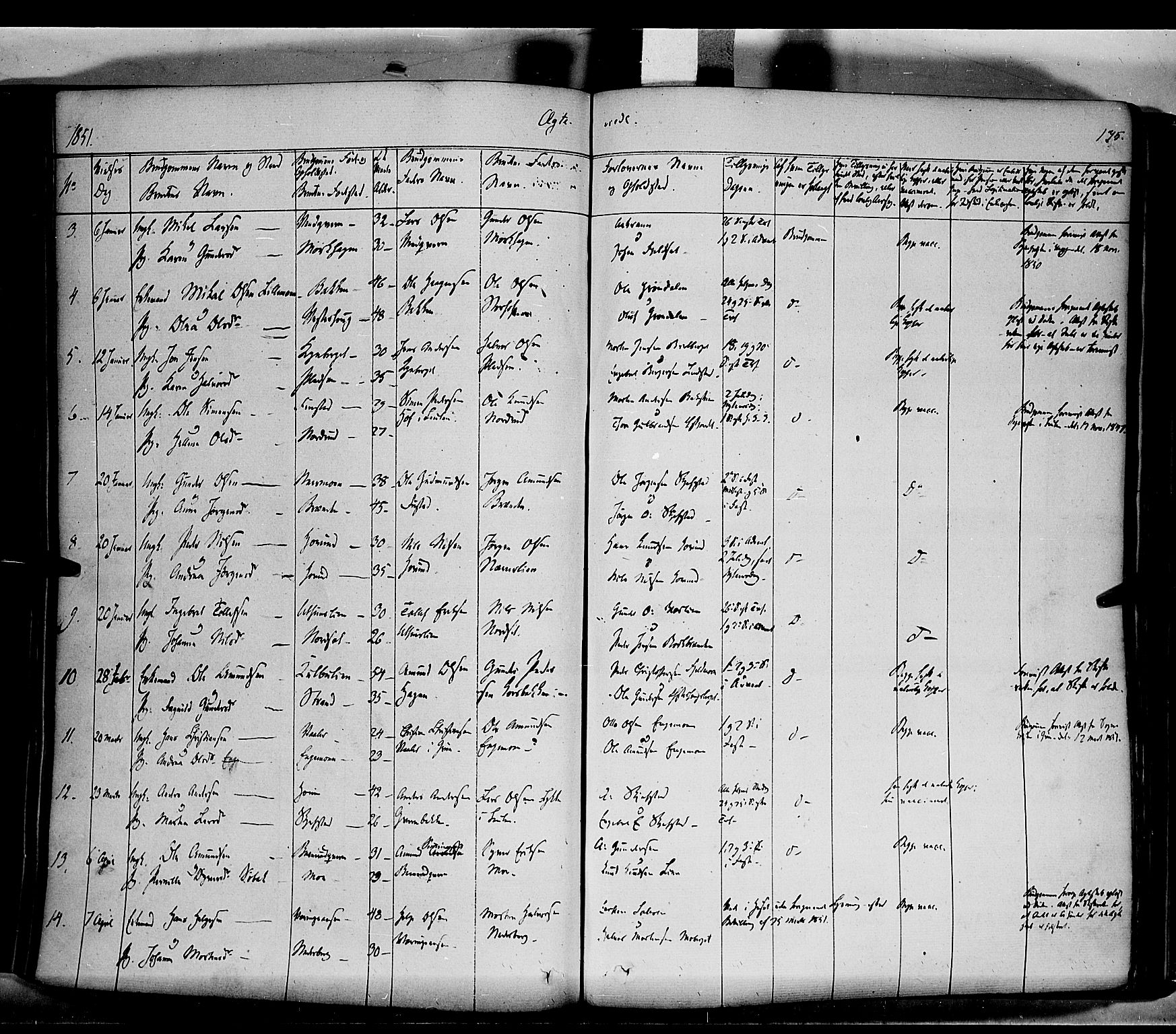 Elverum prestekontor, AV/SAH-PREST-044/H/Ha/Haa/L0009: Parish register (official) no. 9, 1843-1856, p. 175