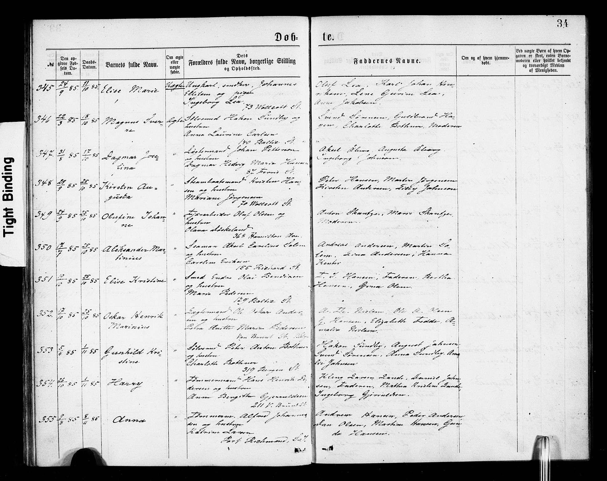 Den norske sjømannsmisjon i utlandet/New York, AV/SAB-SAB/PA-0110/H/Ha/L0001: Parish register (official) no. A 1, 1878-1885, p. 34