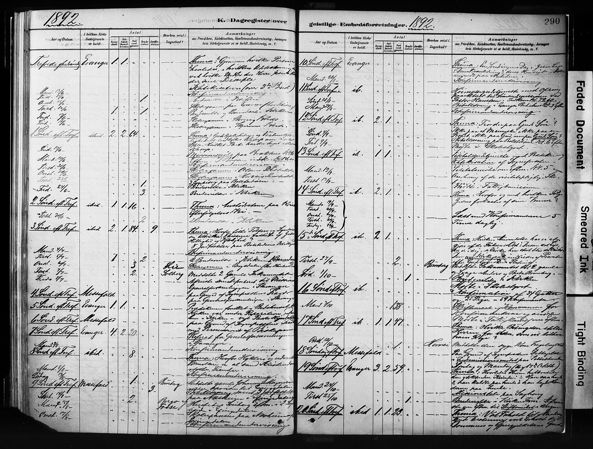 Evanger sokneprestembete, SAB/A-99924: Parish register (official) no. A 1, 1877-1899, p. 290