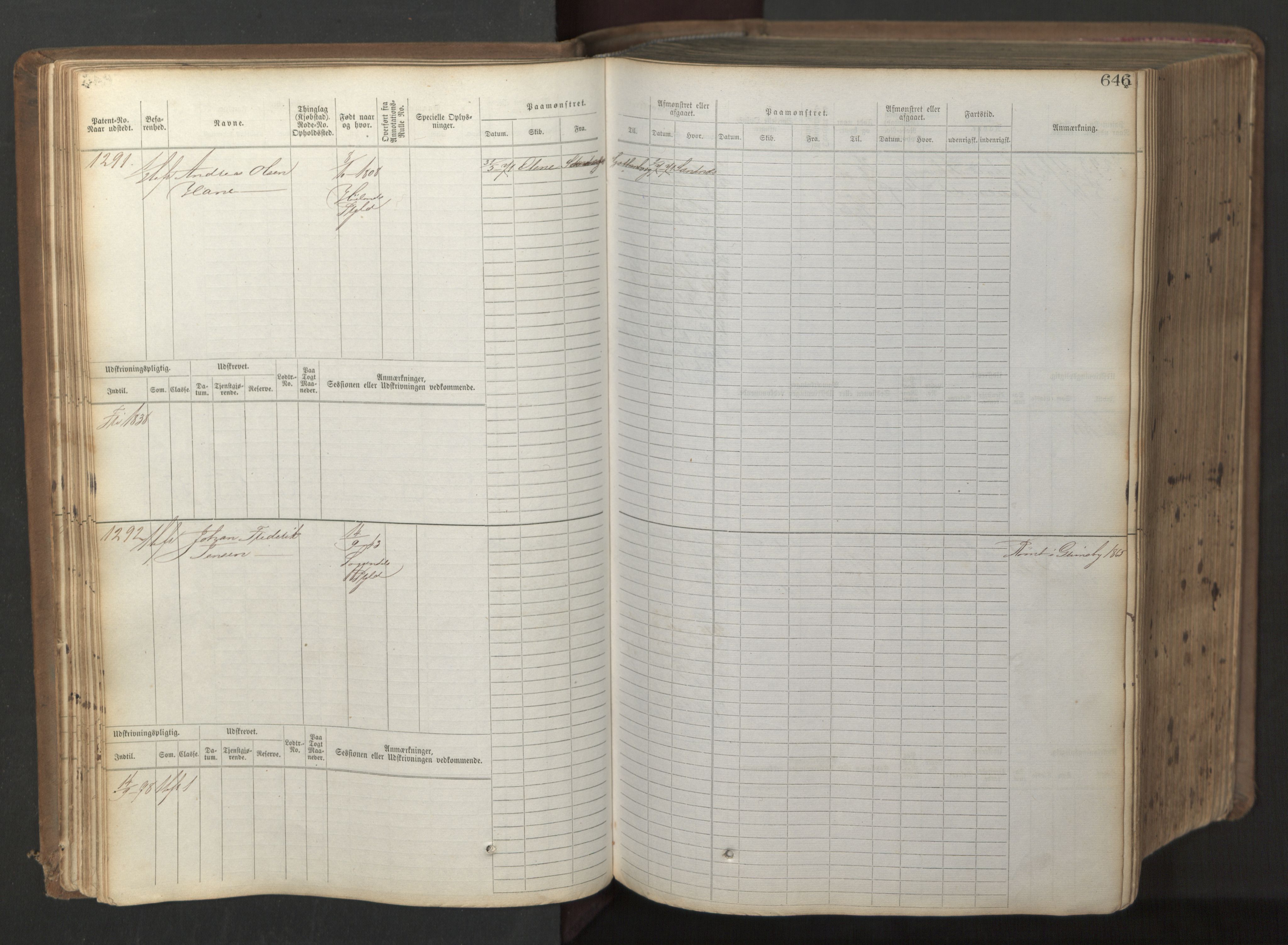 Stavanger sjømannskontor, AV/SAST-A-102006/F/Fb/Fbb/L0017: Sjøfartshovedrulle patnentnr. 1203-2402 (dublett), 1869, p. 49