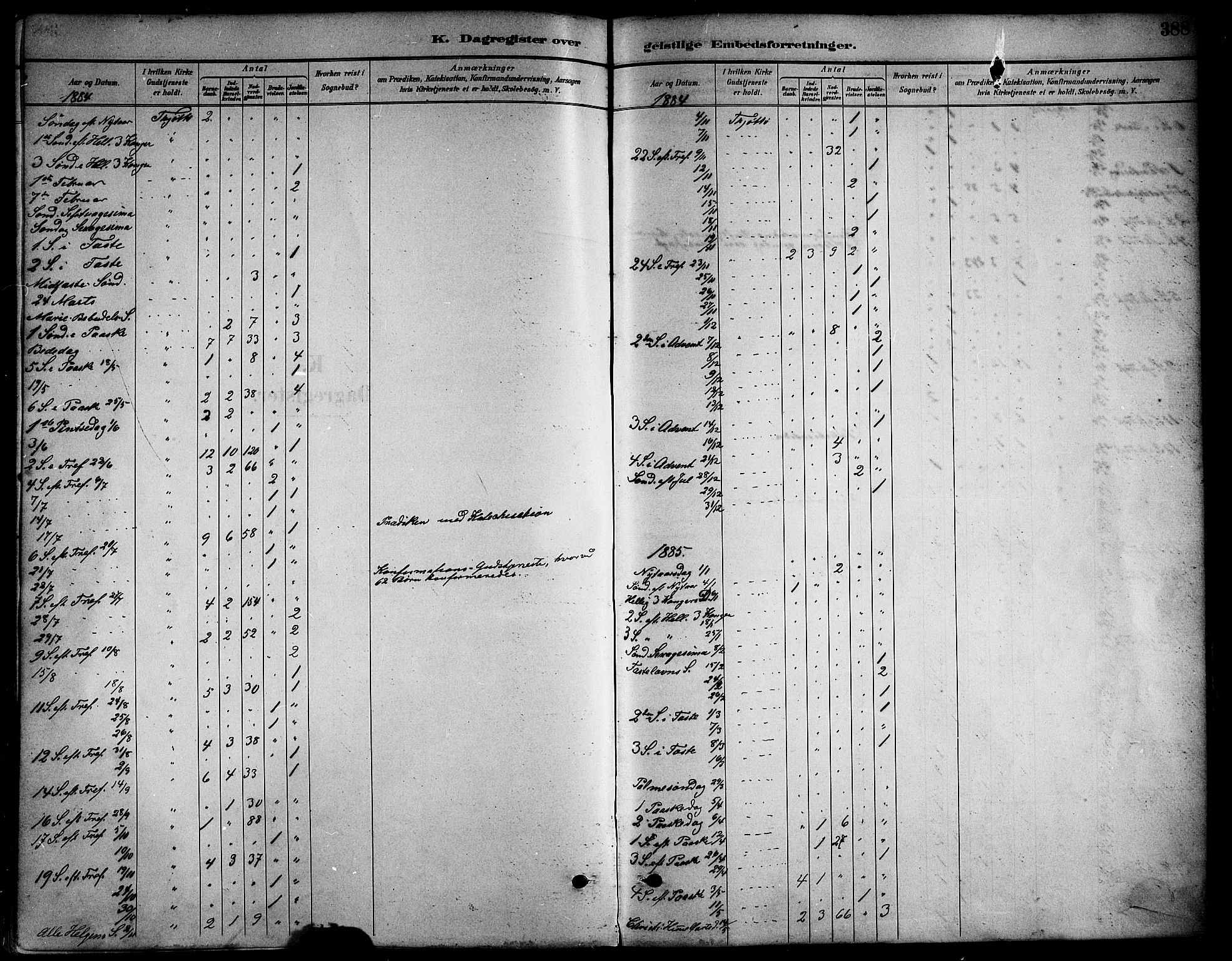 Ministerialprotokoller, klokkerbøker og fødselsregistre - Nordland, AV/SAT-A-1459/817/L0268: Parish register (copy) no. 817C03, 1884-1920, p. 388