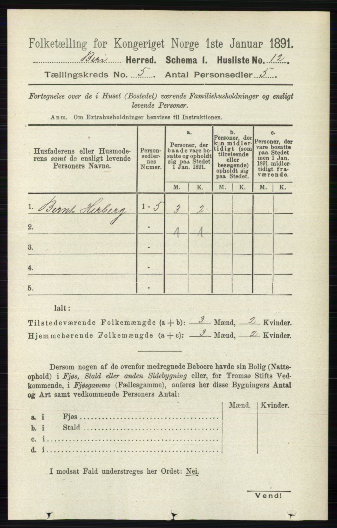 RA, 1891 census for 0525 Biri, 1891, p. 1739