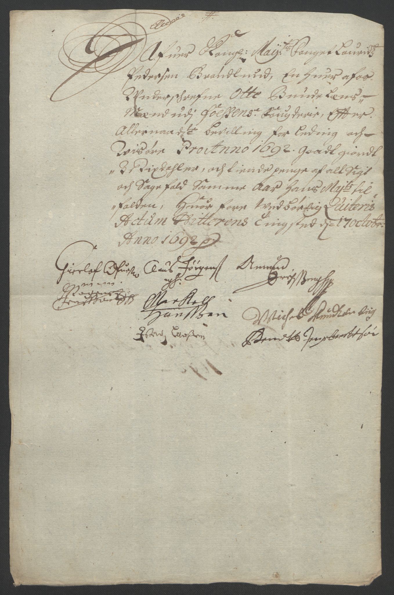 Rentekammeret inntil 1814, Reviderte regnskaper, Fogderegnskap, AV/RA-EA-4092/R57/L3849: Fogderegnskap Fosen, 1692-1693, p. 266