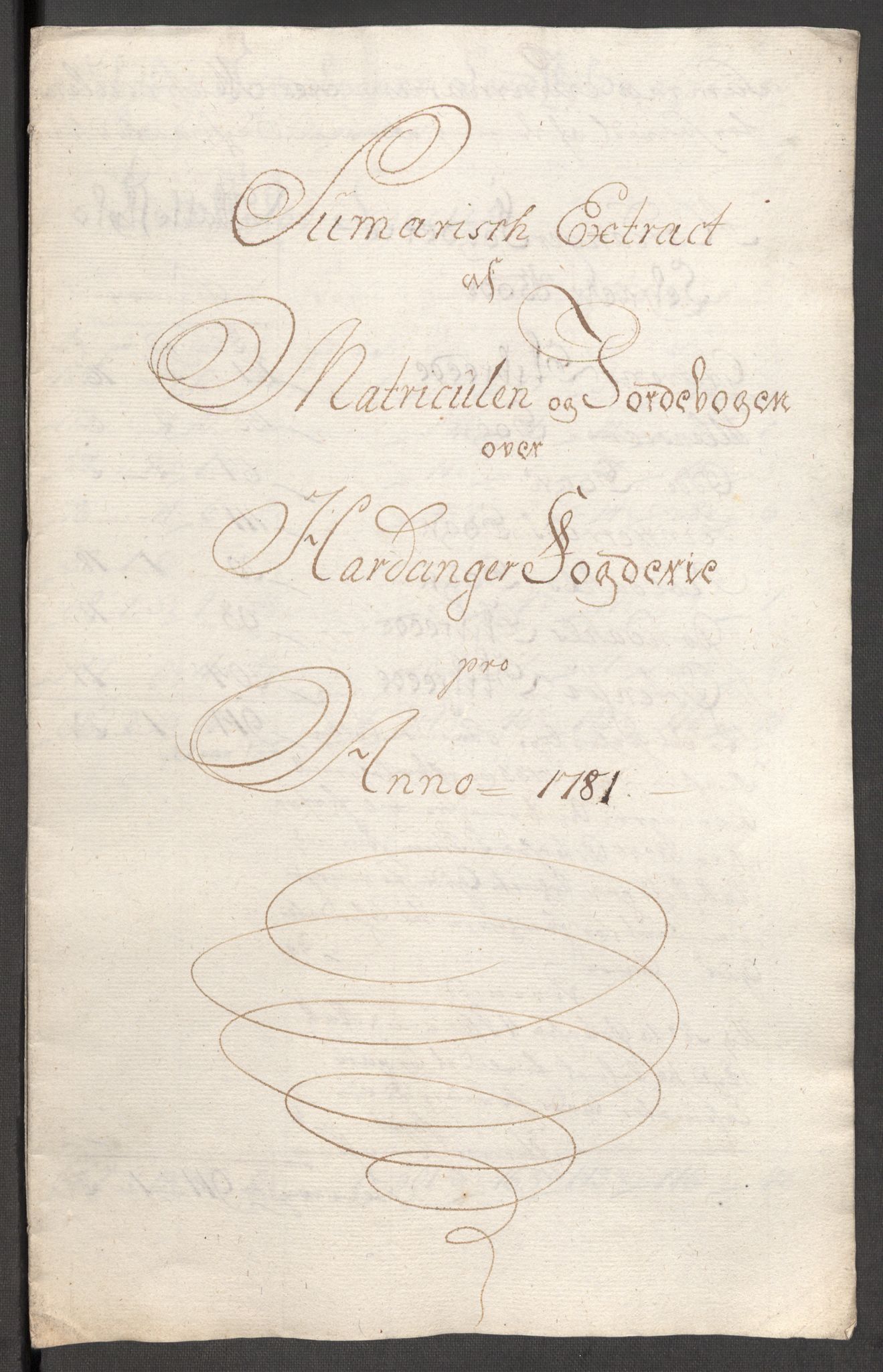 Rentekammeret inntil 1814, Reviderte regnskaper, Fogderegnskap, RA/EA-4092/R48/L3097: Fogderegnskap Sunnhordland og Hardanger, 1781, p. 213