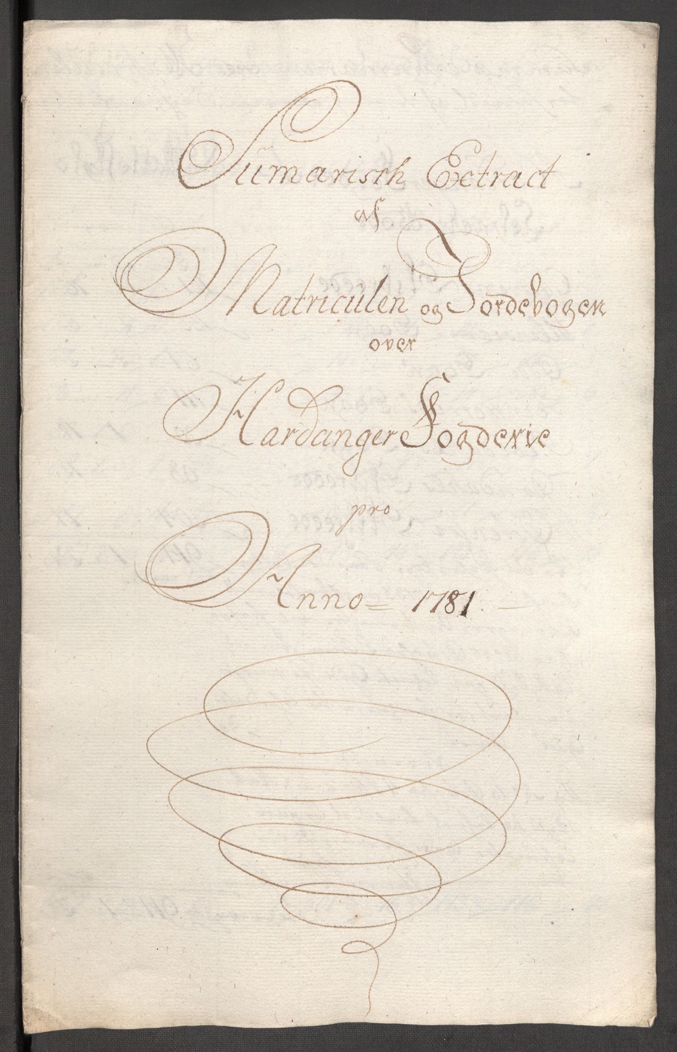 Rentekammeret inntil 1814, Reviderte regnskaper, Fogderegnskap, AV/RA-EA-4092/R48/L3097: Fogderegnskap Sunnhordland og Hardanger, 1781, p. 213