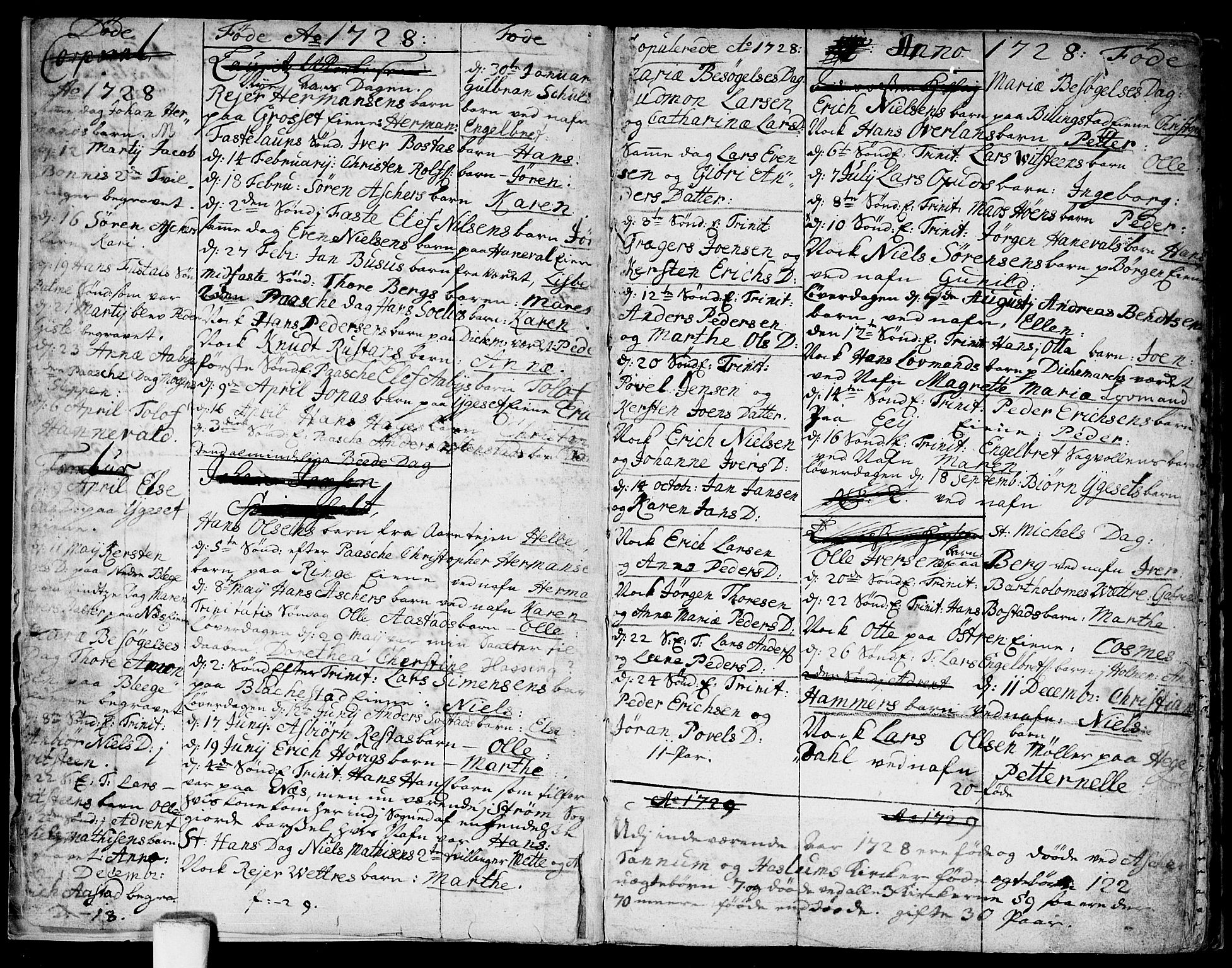 Asker prestekontor Kirkebøker, SAO/A-10256a/F/Fa/L0001: Parish register (official) no. I 1, 1726-1744, p. 3