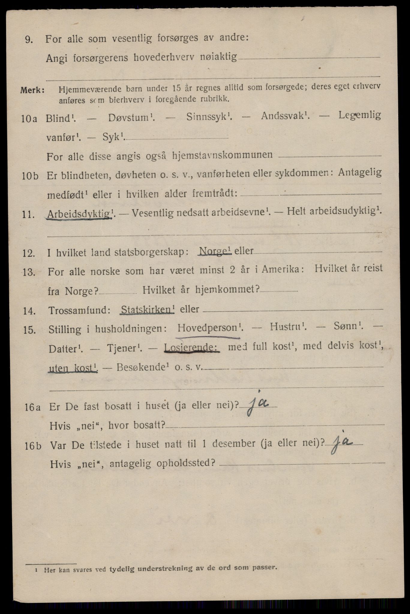 SAST, 1920 census for Sandnes, 1920, p. 7225