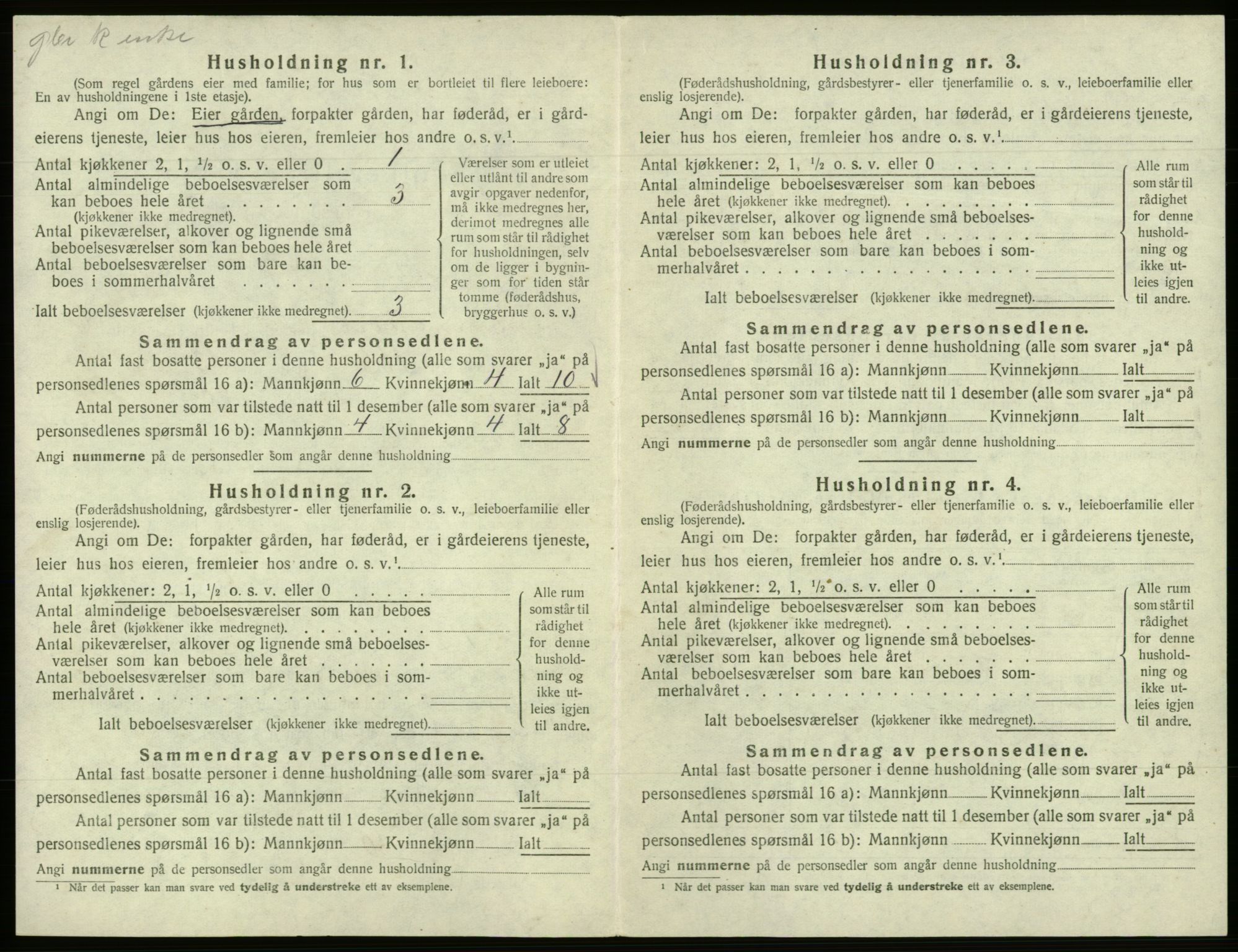 SAB, 1920 census for Samnanger, 1920, p. 328