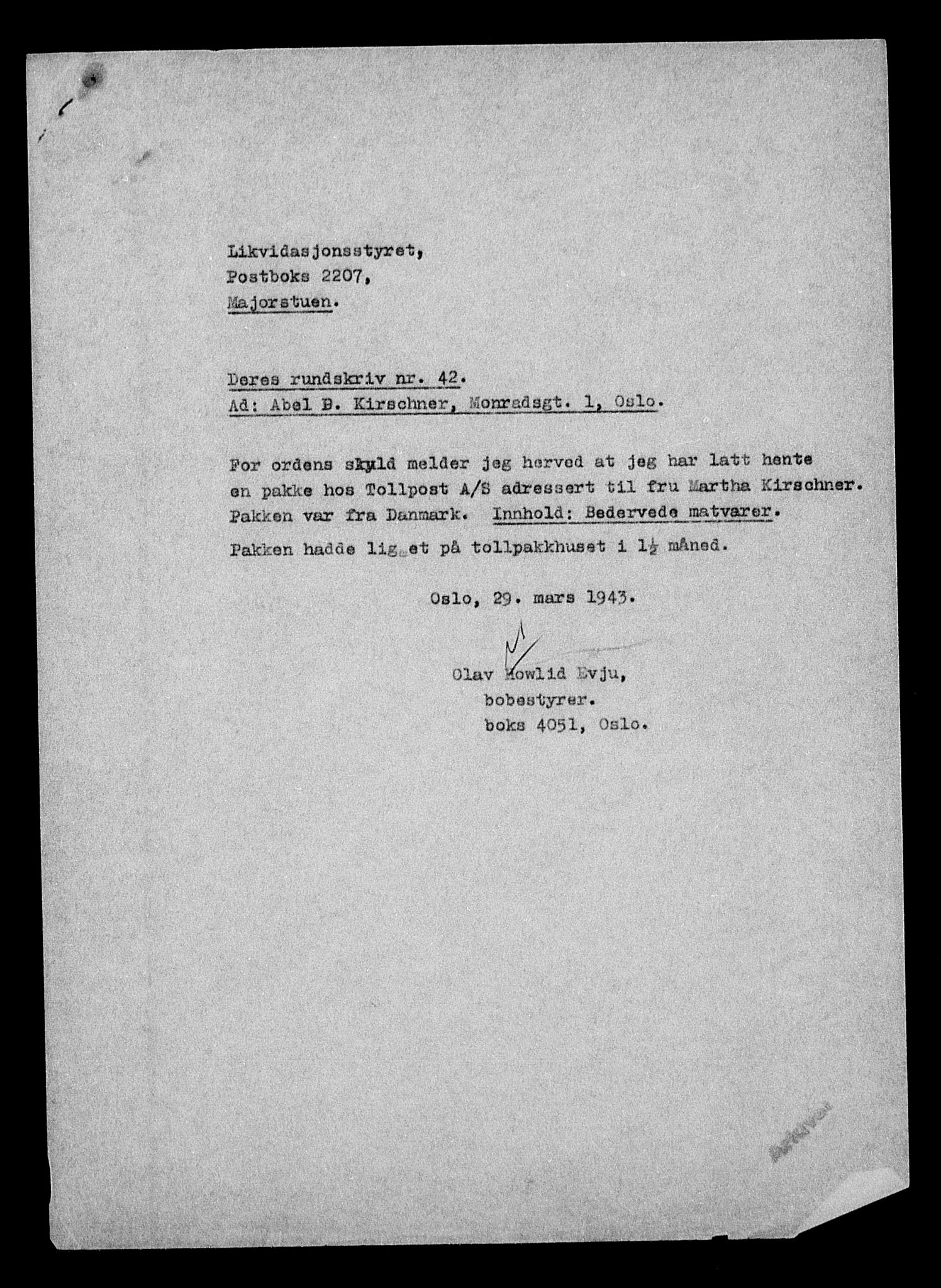 Justisdepartementet, Tilbakeføringskontoret for inndratte formuer, AV/RA-S-1564/H/Hc/Hcc/L0951: --, 1945-1947, p. 468